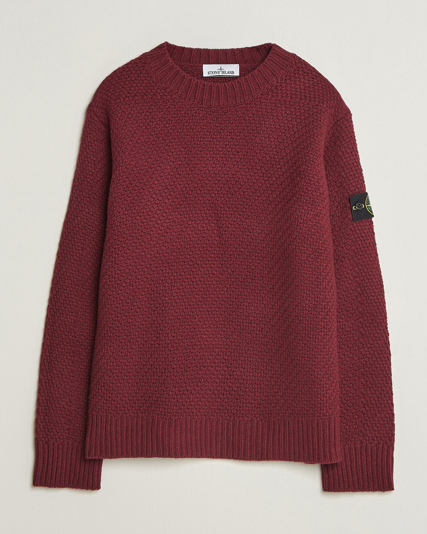 Herren | Pullover | Stone Island | Basket Stitch Lambswool Crew Neck Amaranth