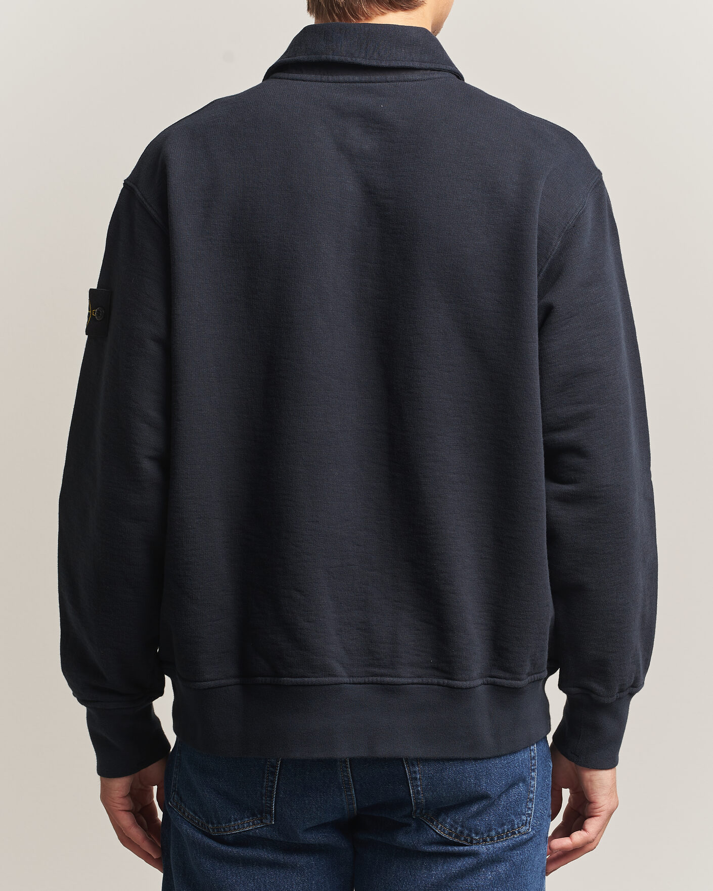 Herren | Pullover | Stone Island | Tubular Cotton Fleece Polo Navy Blue