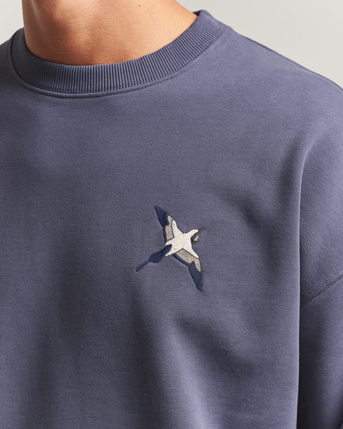 Herren | Pullover | Axel Arigato | Micro Bee Bird Sweatshirt Smoke Grey