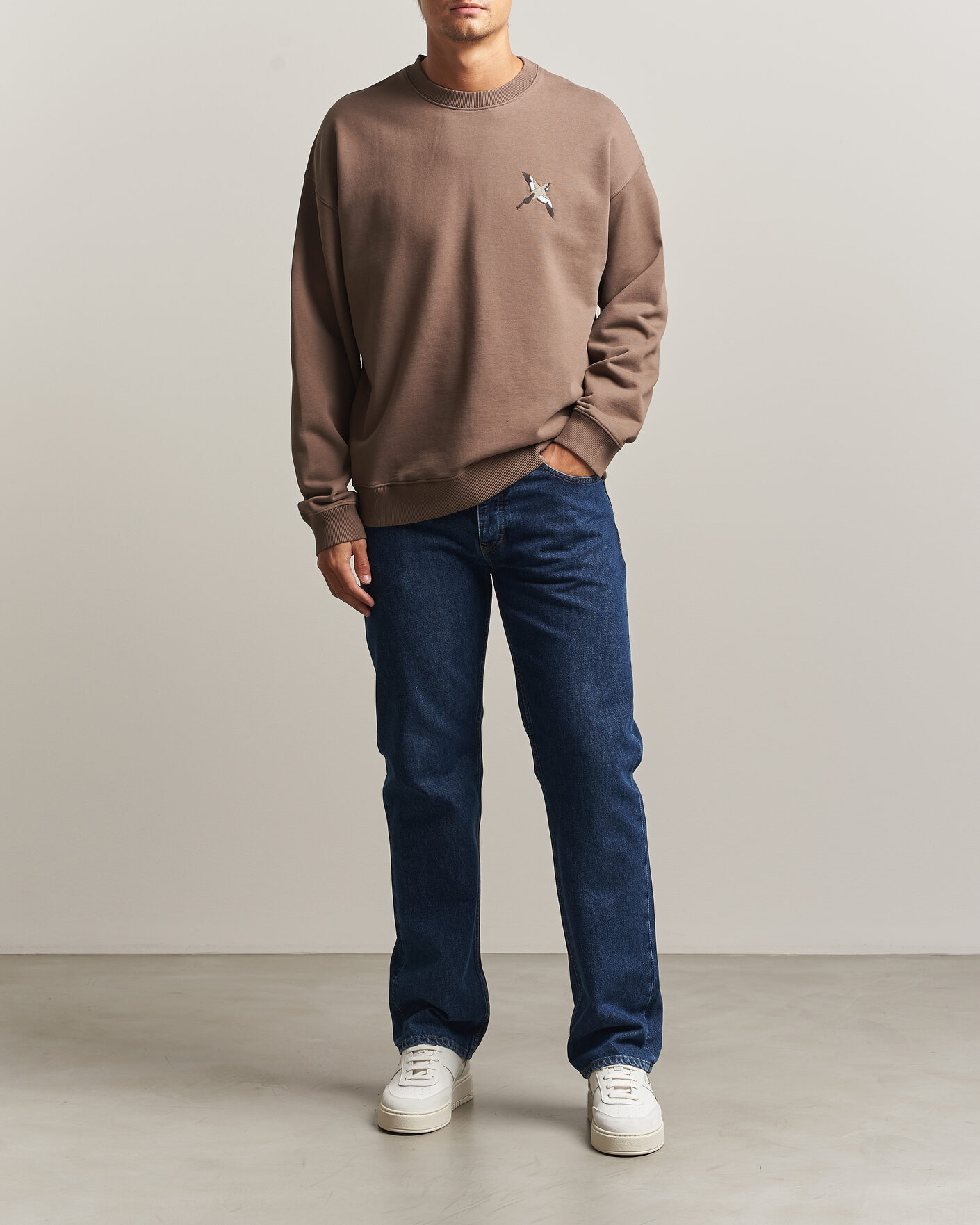 Herren | Pullover | Axel Arigato | Micro Bee Bird Sweatshirt Coffee Brown
