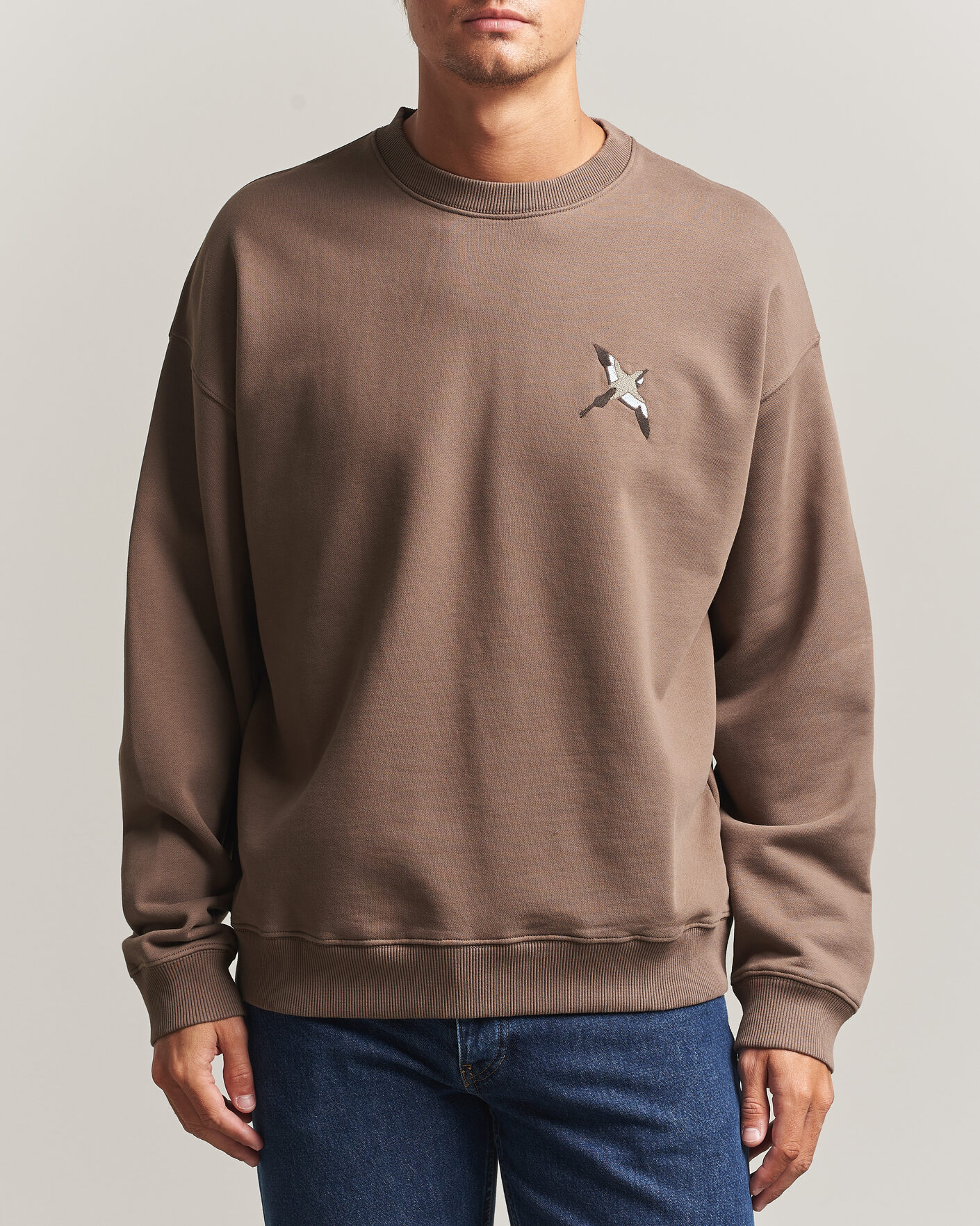 Herren | Pullover | Axel Arigato | Micro Bee Bird Sweatshirt Coffee Brown
