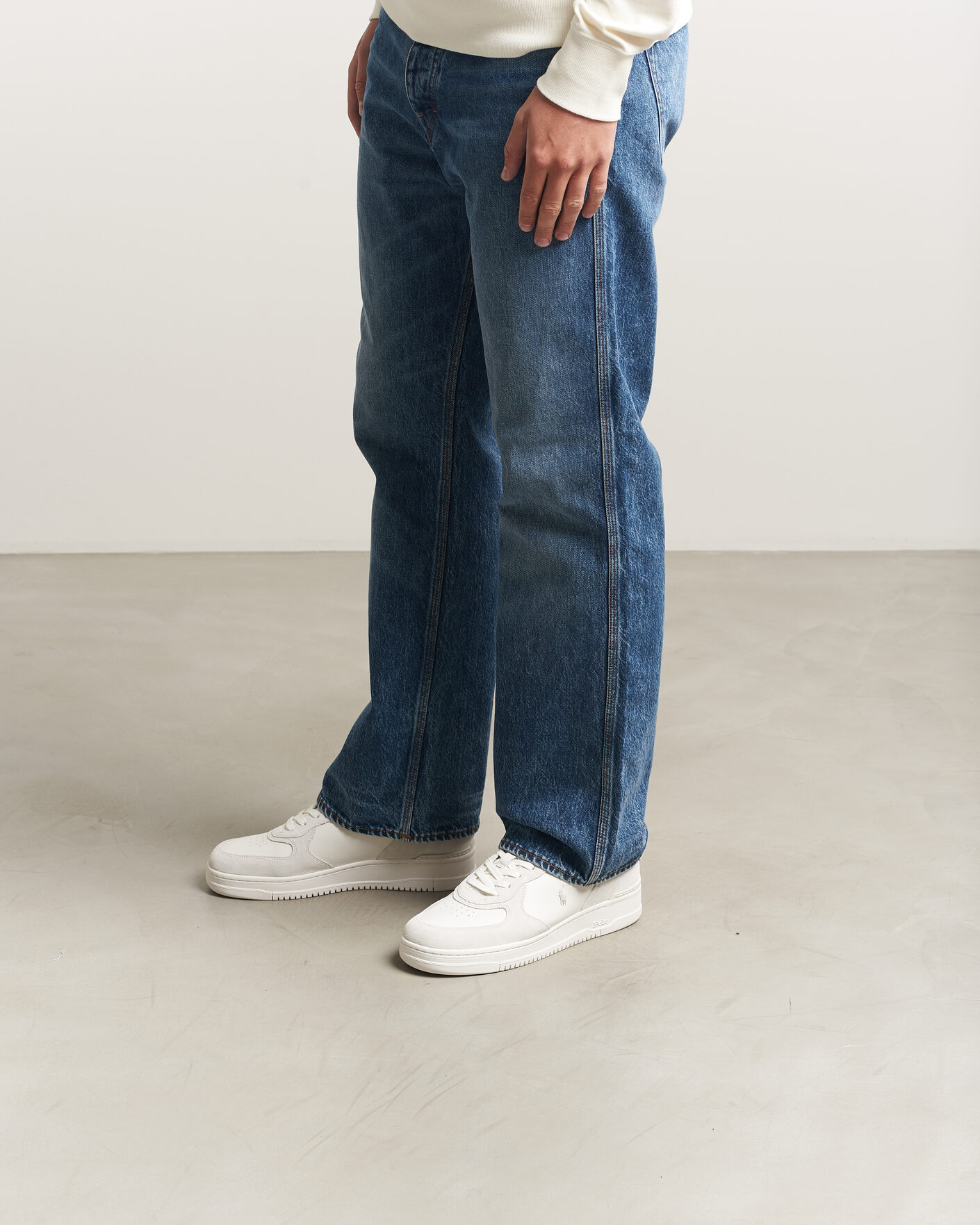 Herren | Sneaker | Polo Ralph Lauren | Masters Court Suede/Leather Sneakers Deckwash White