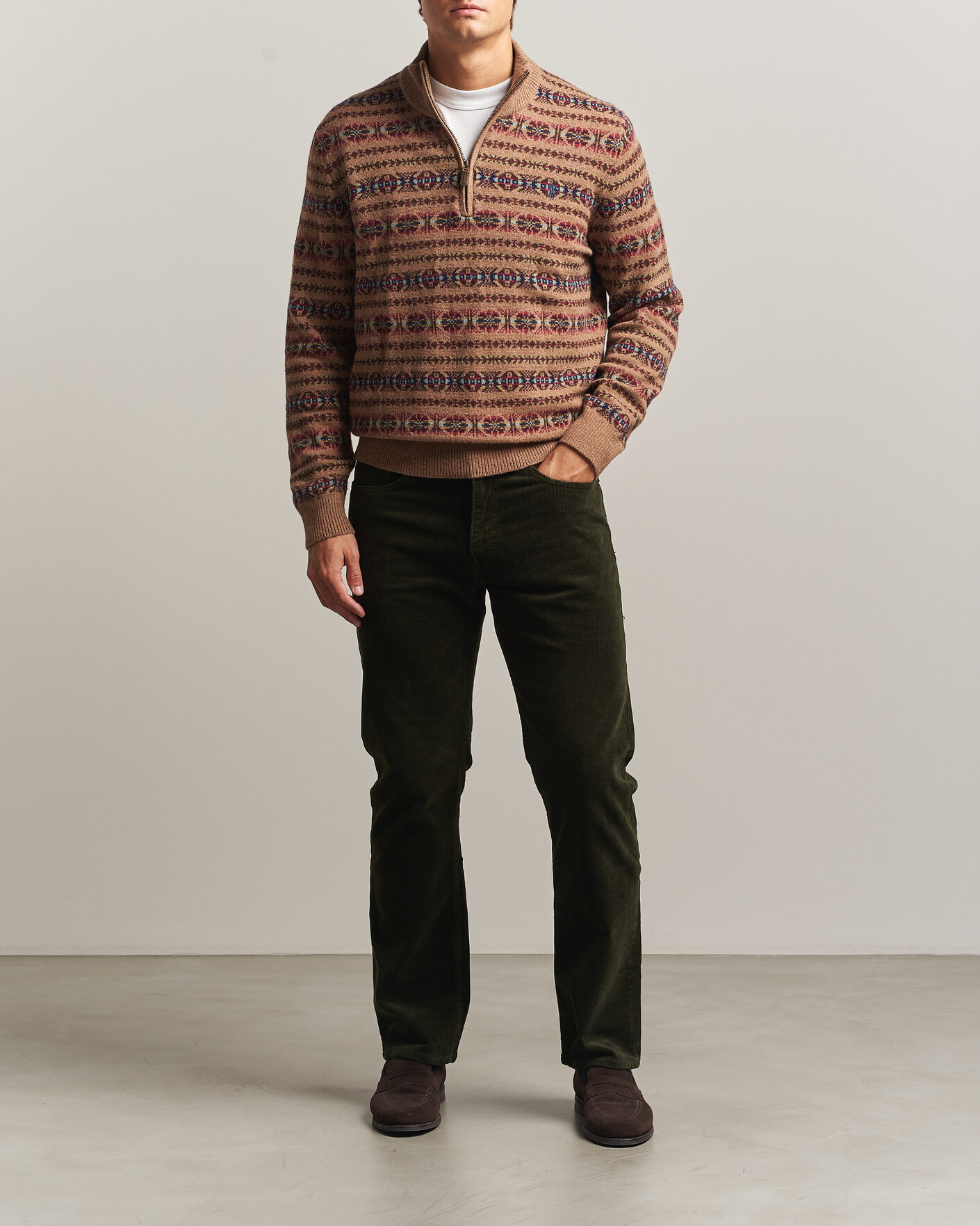 Herren | Hosen | Polo Ralph Lauren | Stretch Corduroy Straight Fit Pants Estate Olive