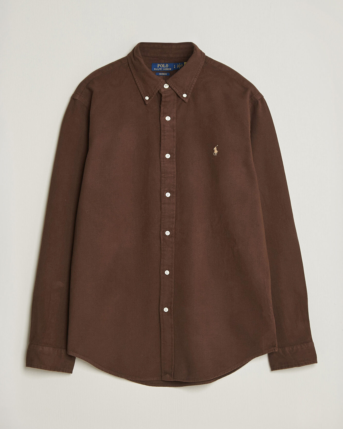 Herren | Hemden | Polo Ralph Lauren | Custom Fit Brushed Flannel Shirt Nutmeg Brown