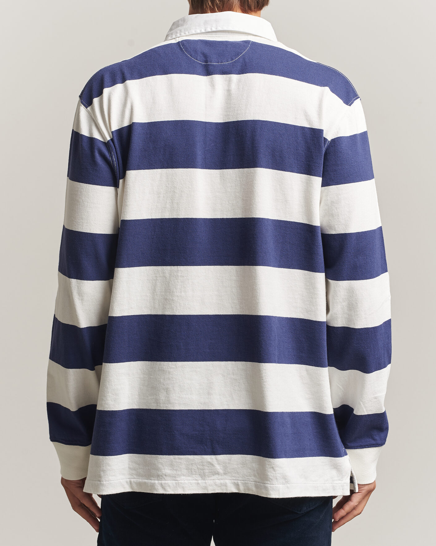 Herren | Pullover | Polo Ralph Lauren | Striped Jersey Rugger Cream/Navy