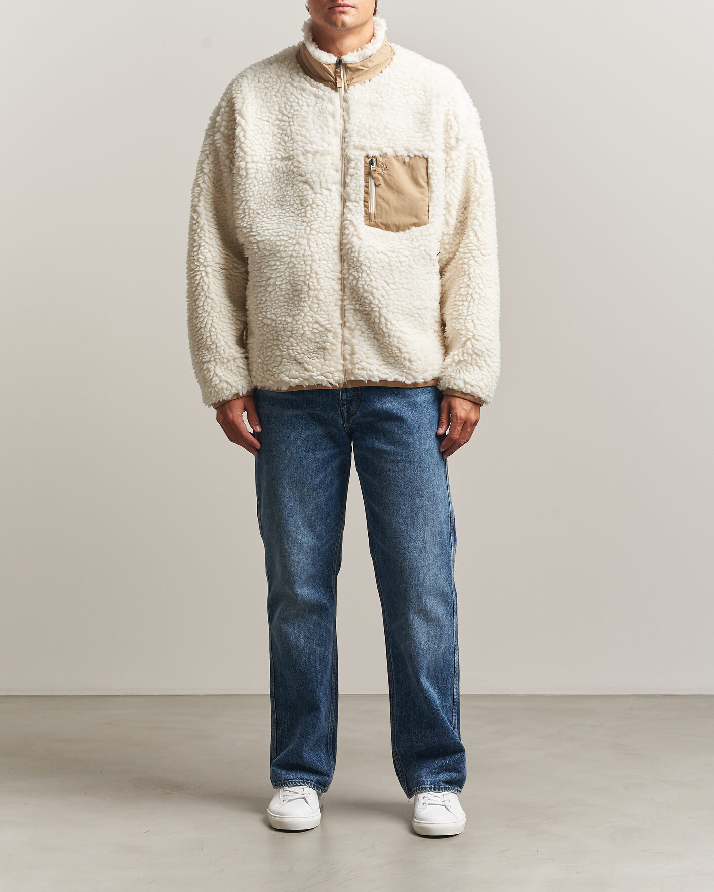 Herren | Pullover | Polo Ralph Lauren | Shaggy Hi Pile Full Zip Clubhouse Cream