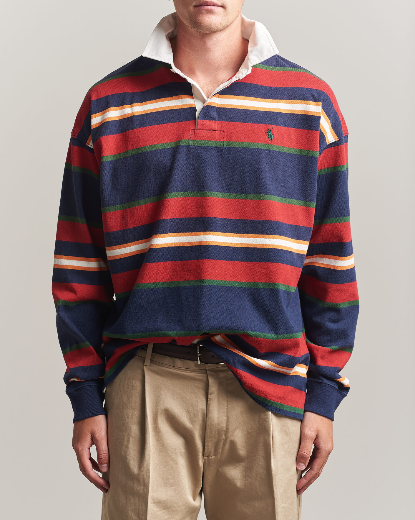 Polo Ralph Lauren Knitted Rugby Pullover Newport Navy Multi bei
