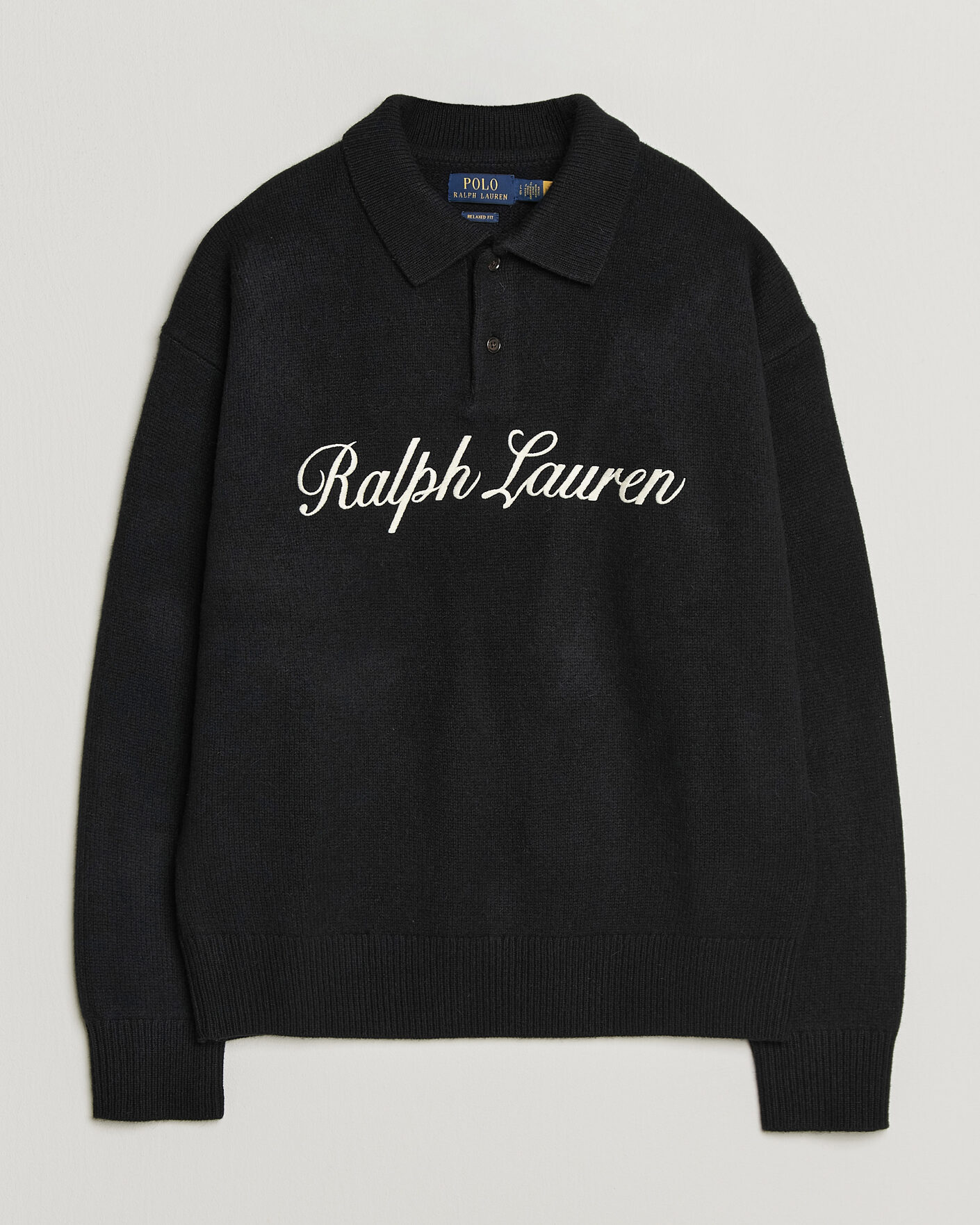 Herren | Pullover | Polo Ralph Lauren | Wool/Alpaca Rugby Sweater Polo Black