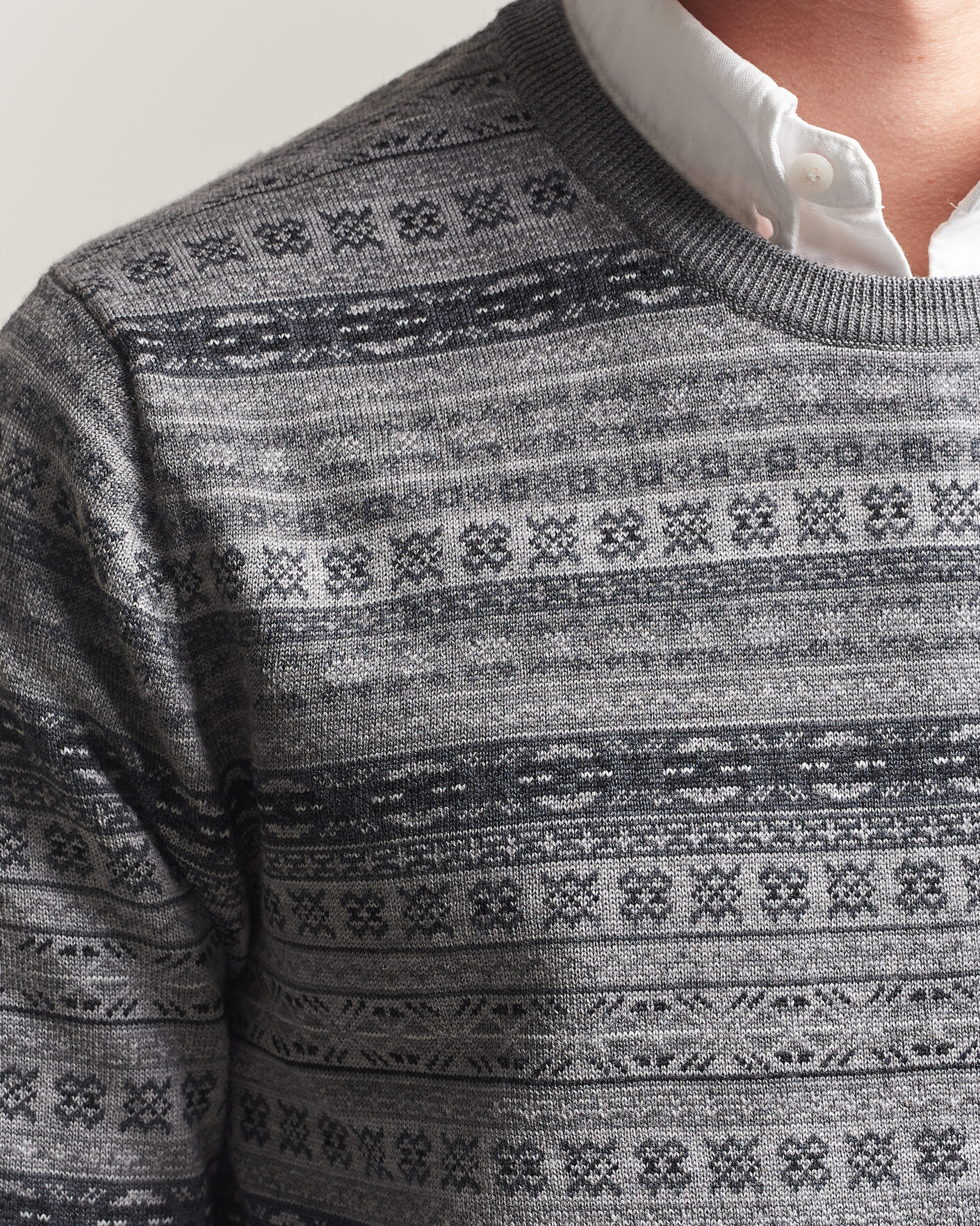 Herren | Pullover | Polo Ralph Lauren | Fair Isle Merino Sweater Grey Combo