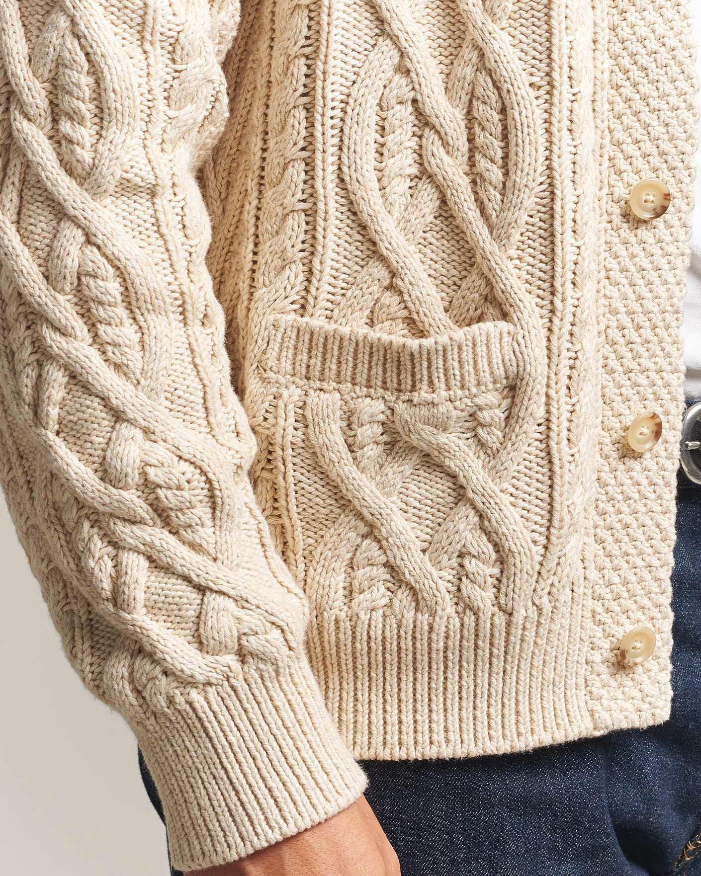 Herren | Pullover | Polo Ralph Lauren | Cotton Marl Cardigan Oatmeal Combo