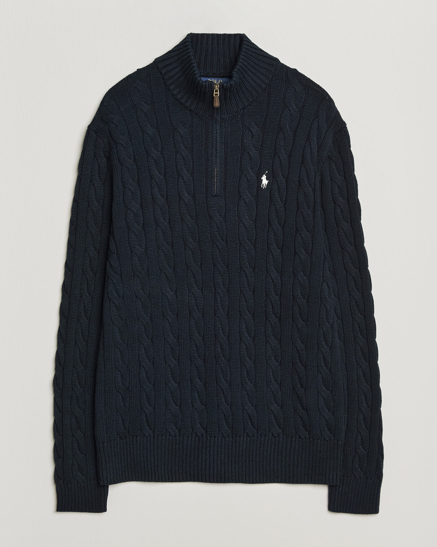 Herren | Pullover | Polo Ralph Lauren | Cotton Cable Half Zip Hunter Navy