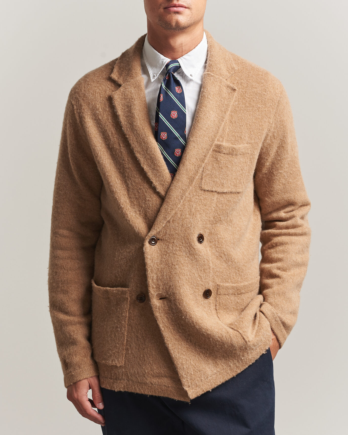 Herren | Pullover | Polo Ralph Lauren | DB Wool/Cashmere Cardigan Crouton Tan Heather