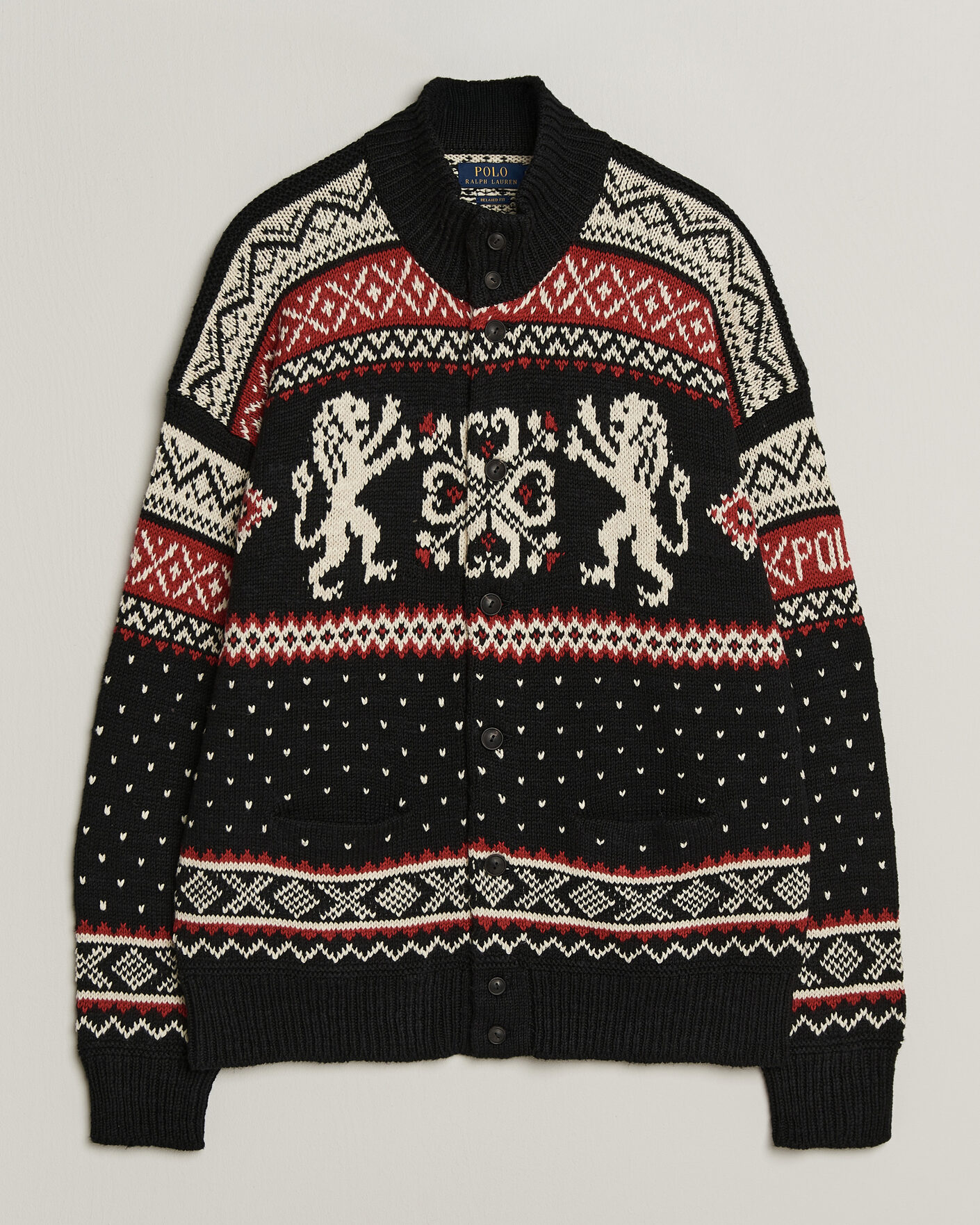 Herren | Pullover | Polo Ralph Lauren | Cotton/Cashmere Cardigan Black Combo