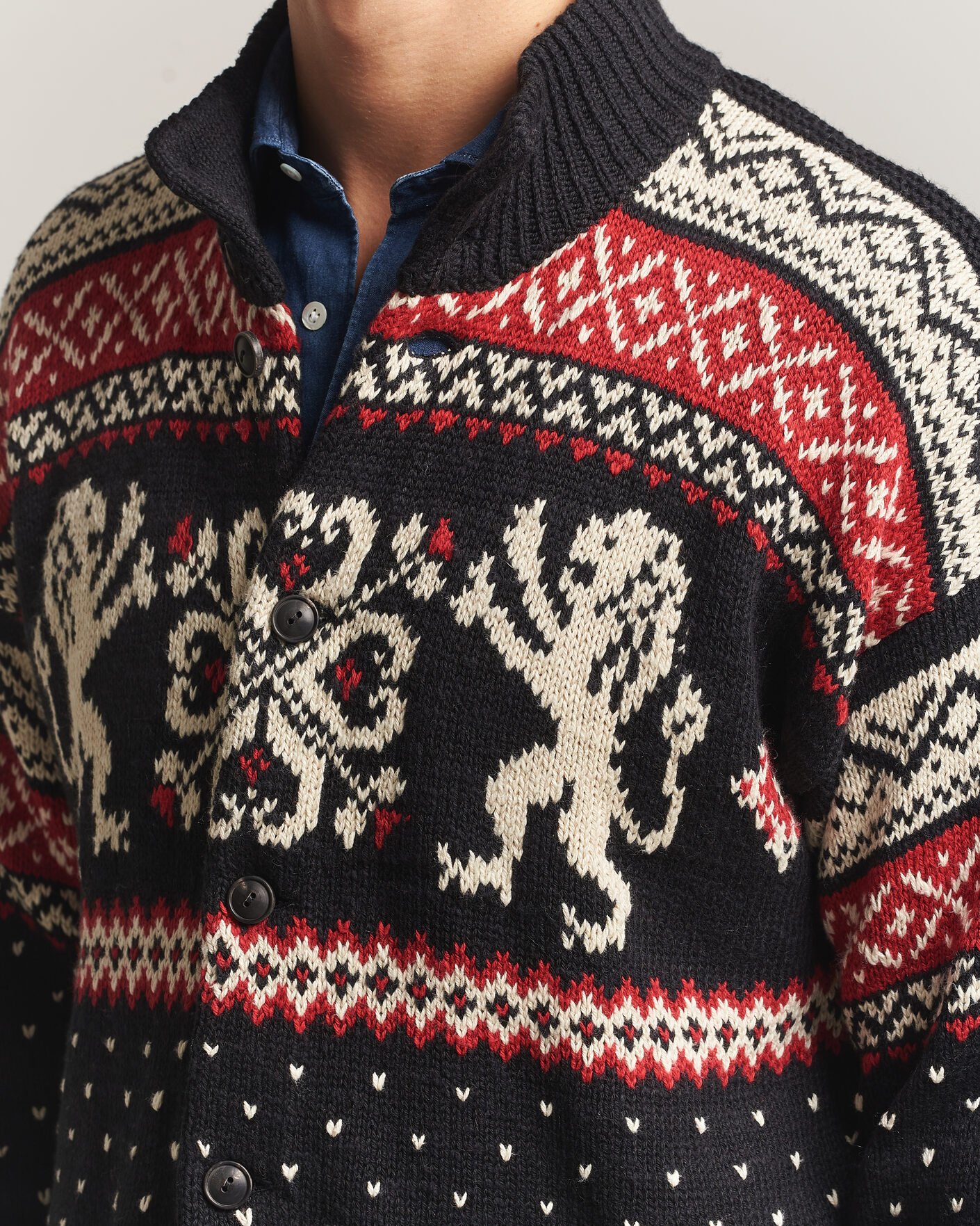 Herren | Pullover | Polo Ralph Lauren | Cotton/Cashmere Cardigan Black Combo