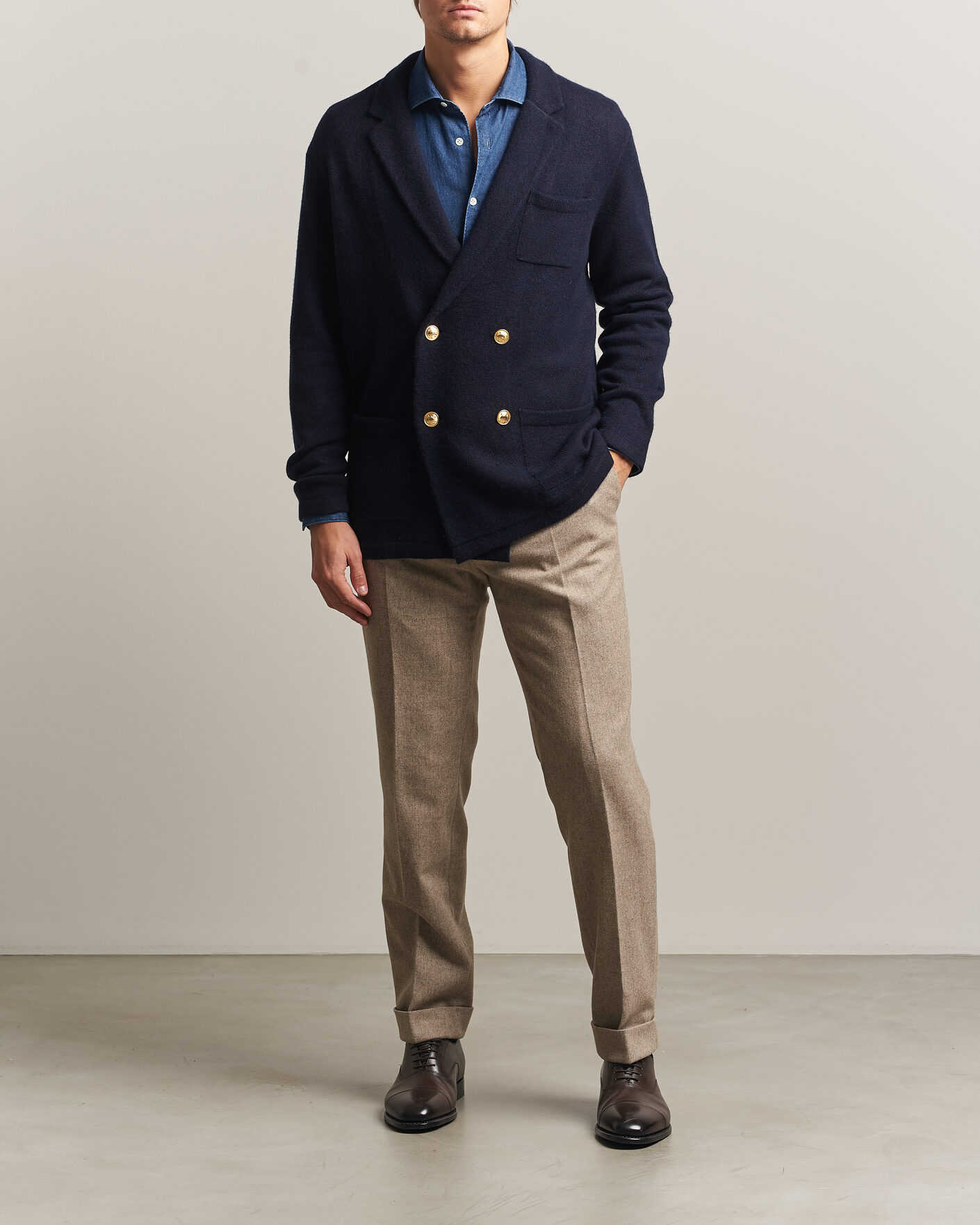 Herren | Pullover | Polo Ralph Lauren | Double Breasted Cashmere Cardigan Aviator Navy
