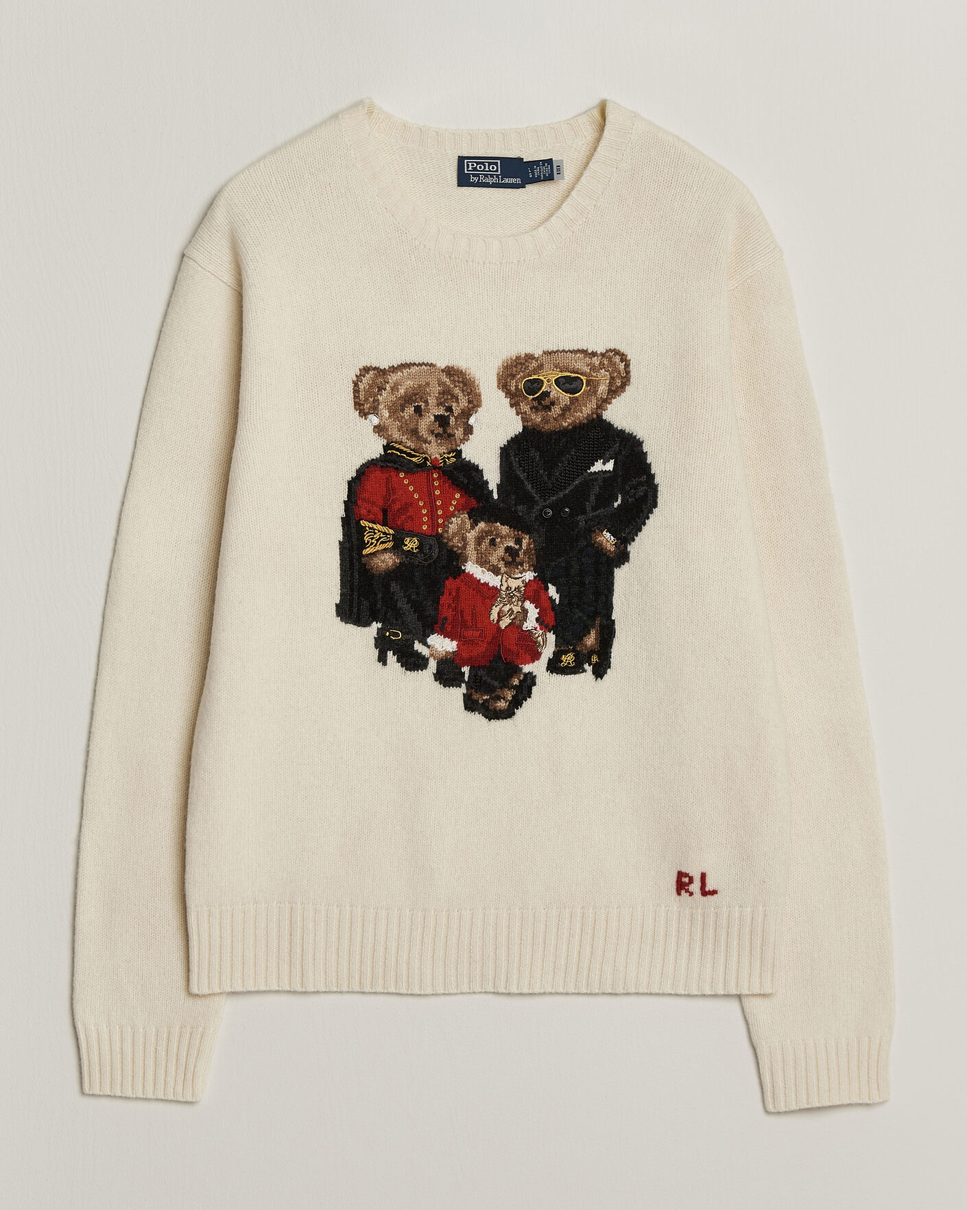 Herren | Pullover | Polo Ralph Lauren | Wool Blend Bear Sweater Authentic Cream