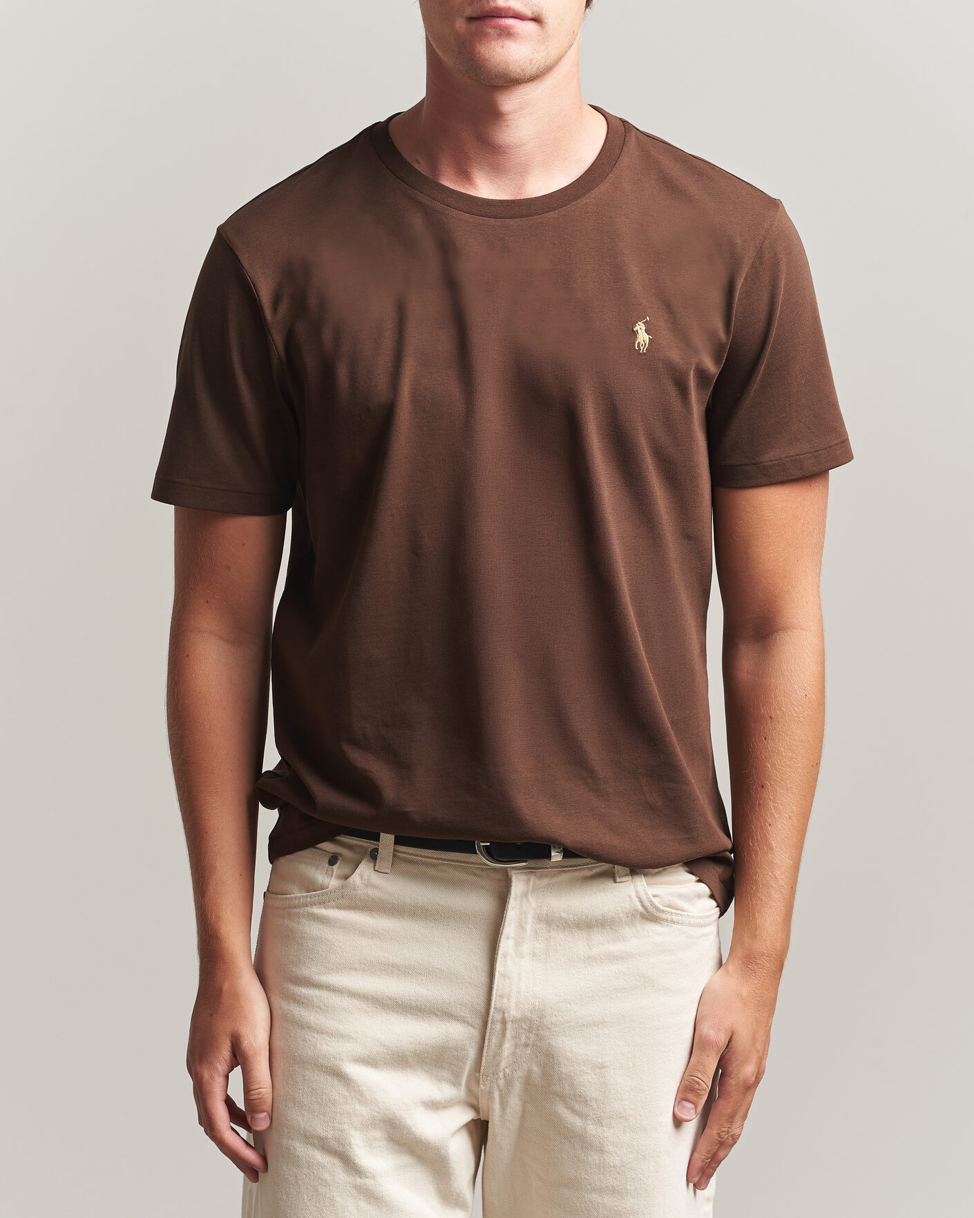 Herren | T-Shirts | Polo Ralph Lauren | Custom Slim Fit T-shirt Nutmeg Brown