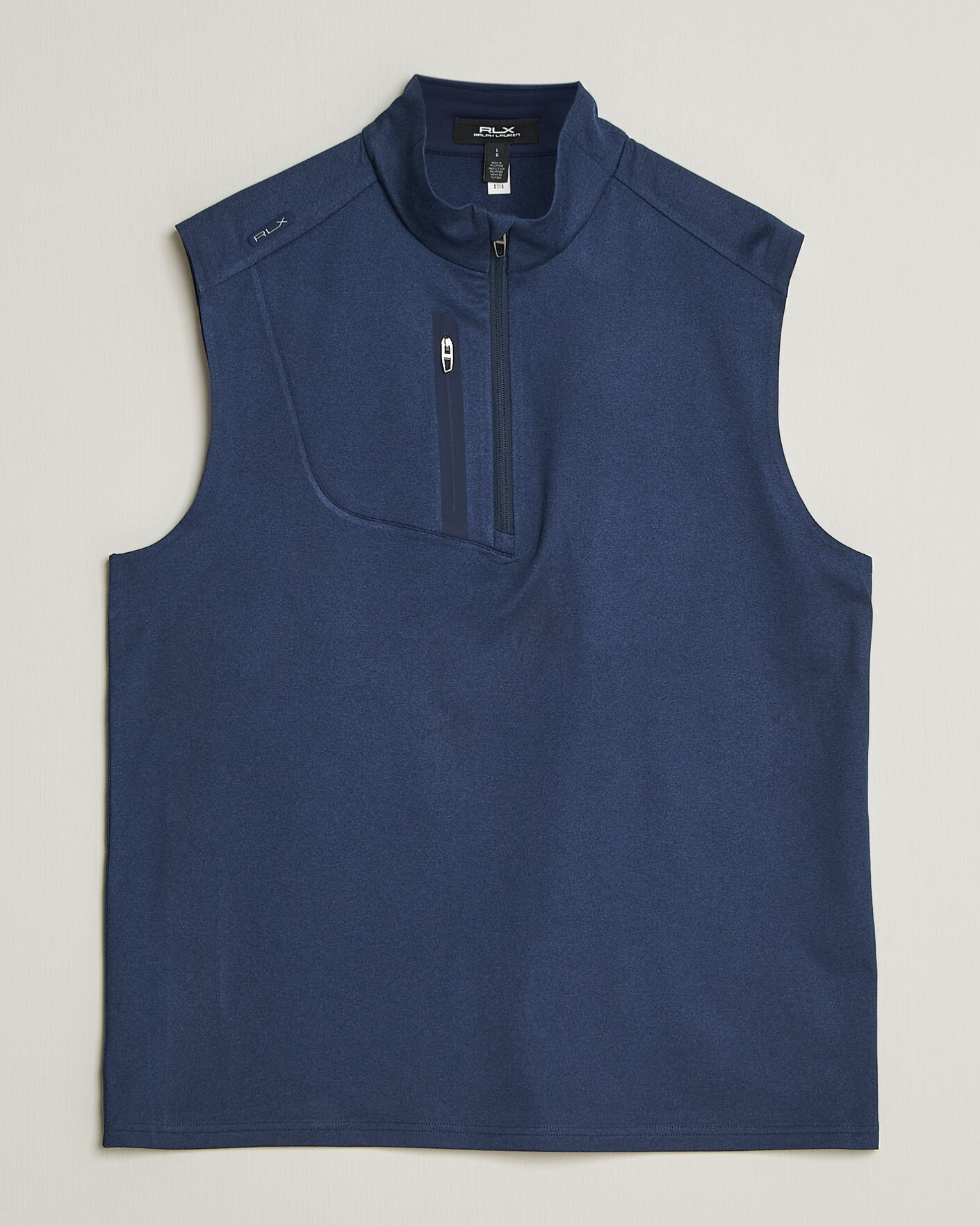 Herren | Pullover | RLX Ralph Lauren | Luxury Jersey Vest Half Zip Spring Navy Heather