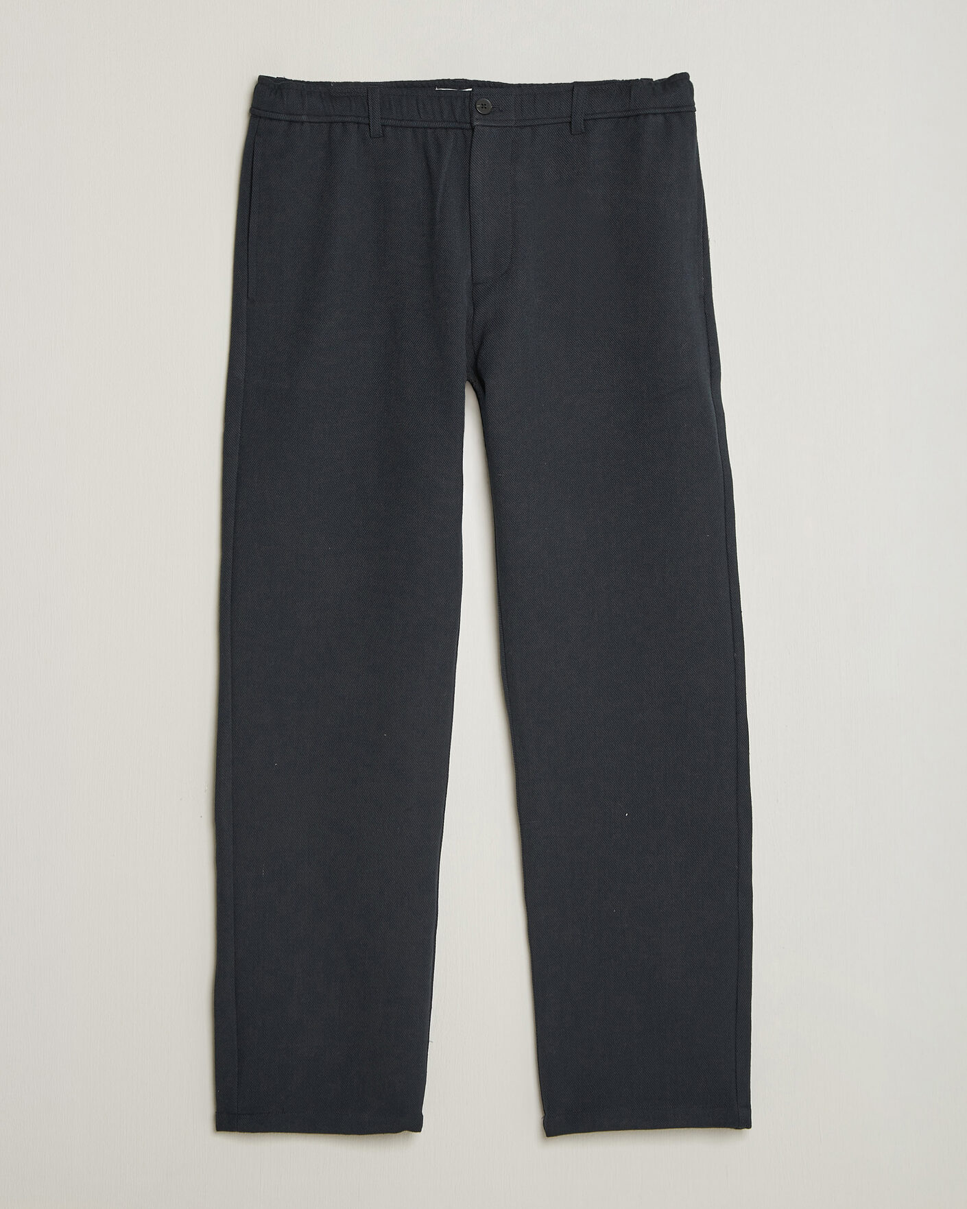 Herren | Hosen | Samsøe Samsøe | Jabari Brushed Cotton Drawstring Trousers Dark Grey Melange
