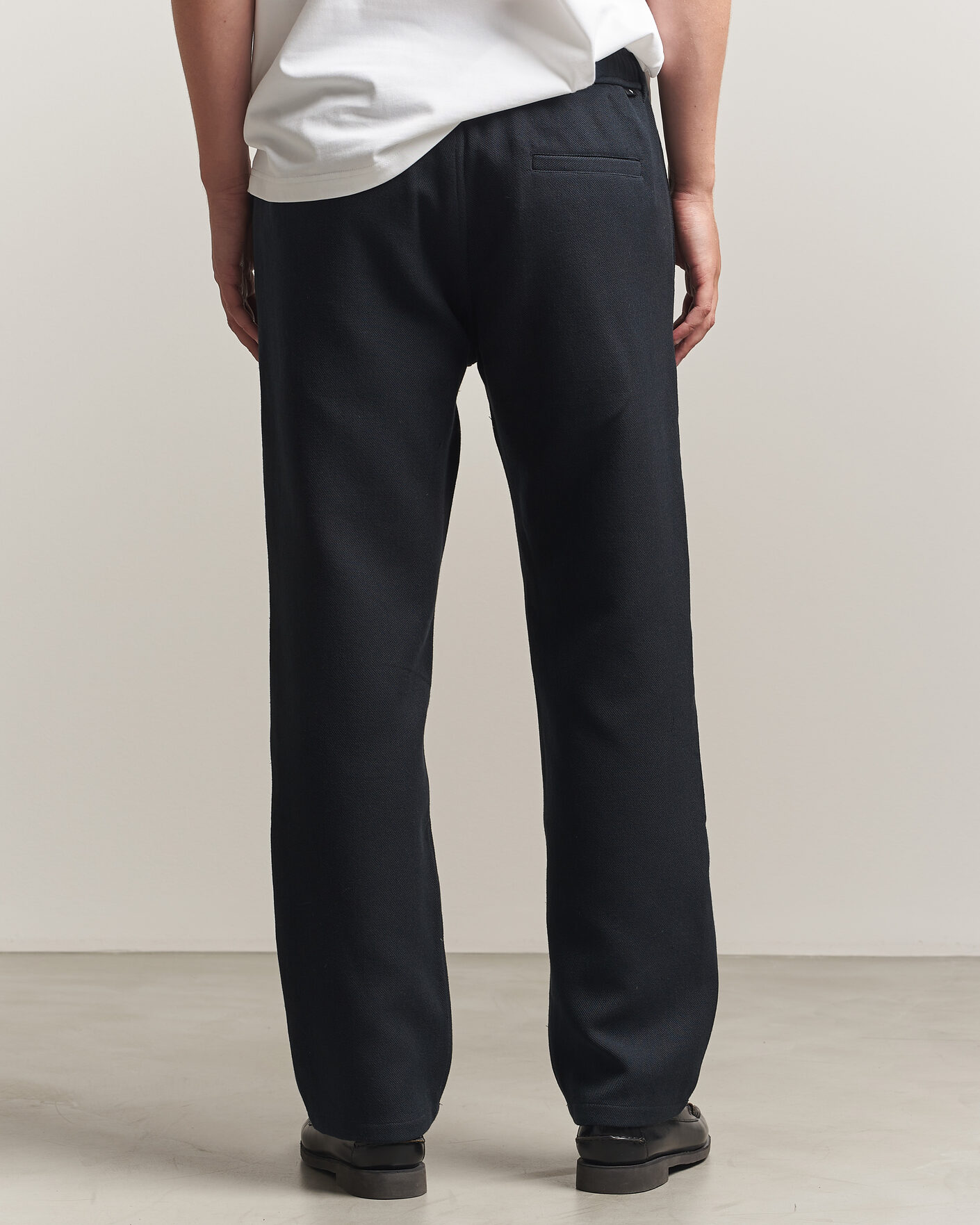 Herren | Hosen | Samsøe Samsøe | Jabari Brushed Cotton Drawstring Trousers Dark Grey Melange