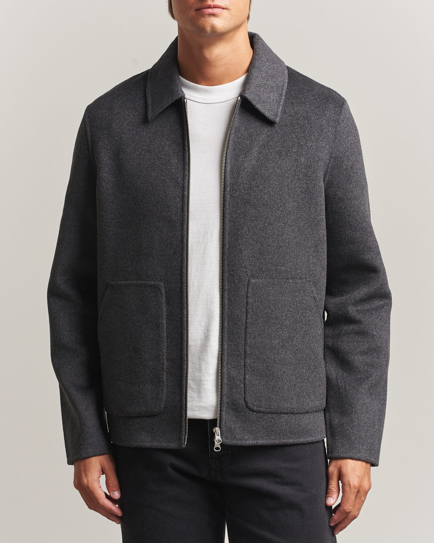 Herren | Jacken | Samsøe Samsøe | Paulo Wool Shirt Jacket Dark Grey Melange