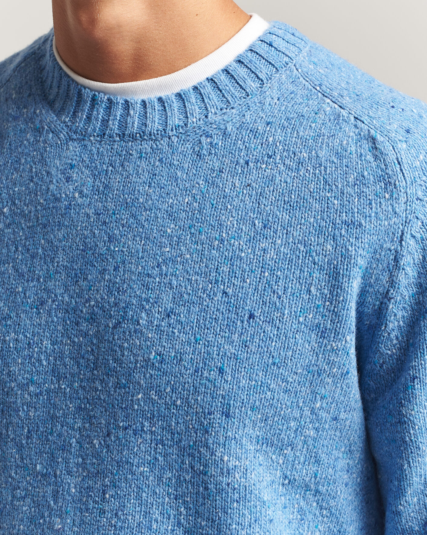 Herren | Pullover | Samsøe Samsøe | Nate Donegal Wool Knitted Striped Sweater Cyaneus