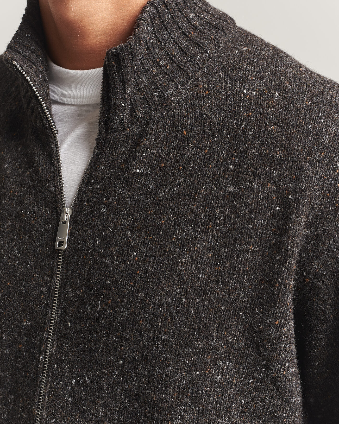 Herren | Pullover | Samsøe Samsøe | Nate Donegal Wool Knitted Full Zip Delicioso