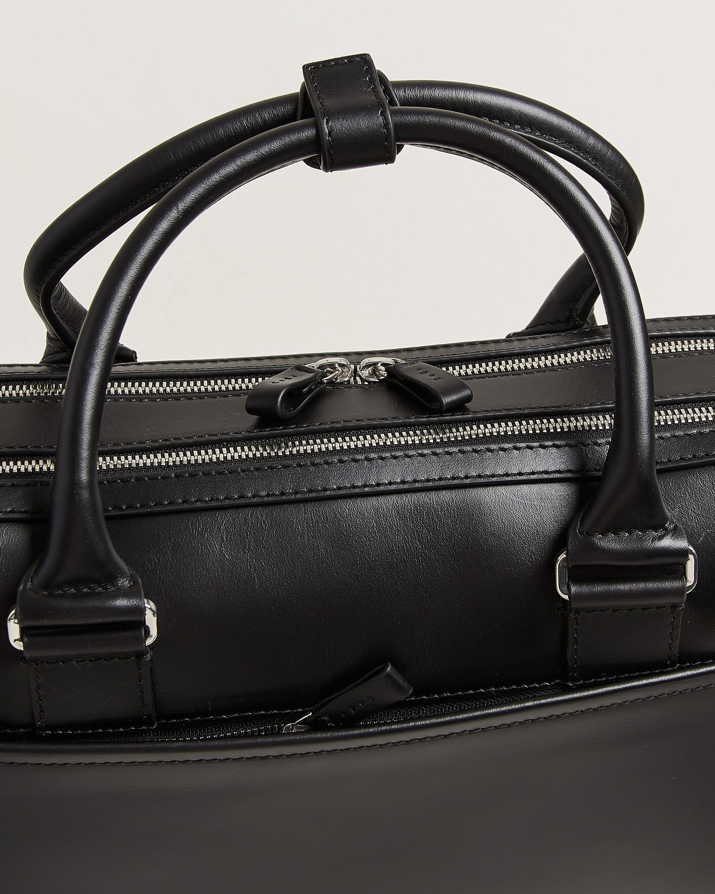 Herren | Taschen | Tiger of Sweden | Burin Smooth Leather Briefcase Black