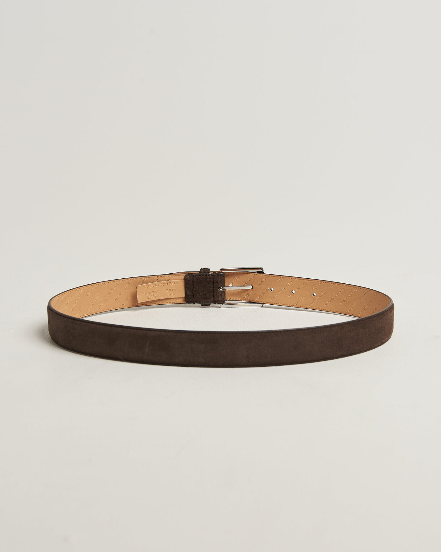 Herren | Gürtel | Tiger of Sweden | Bergstroms Suede Belt Dark Brown
