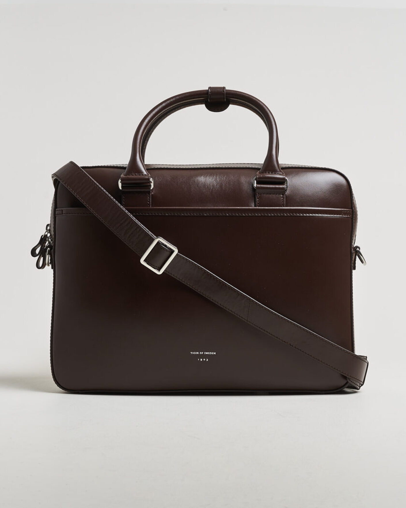 Herren | Taschen | Tiger of Sweden | Bosun Smooth Leather Briefcase Dark Brown