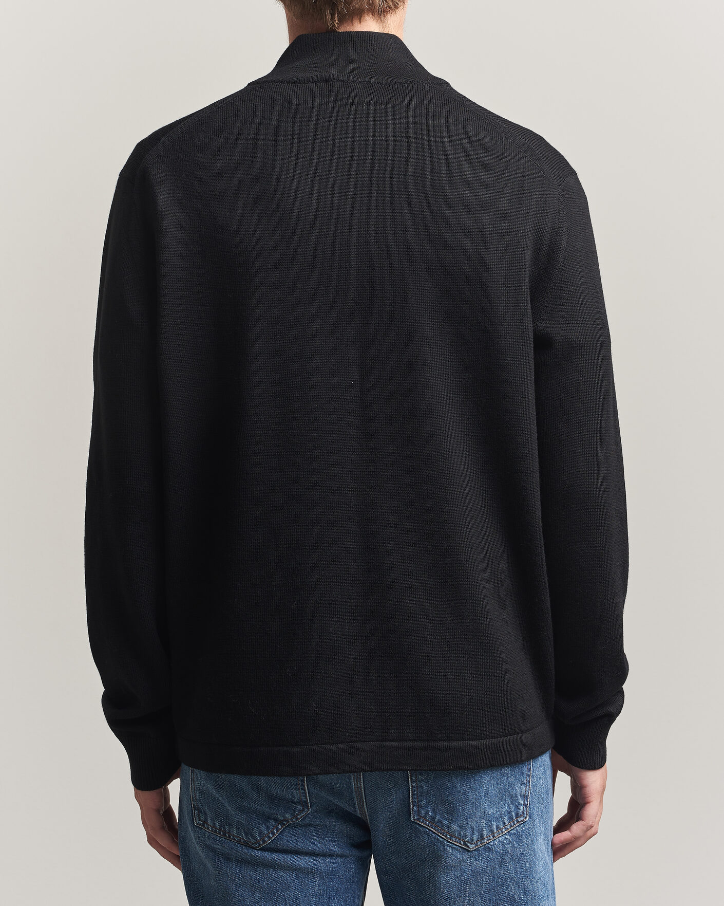 Herren | Pullover | Tiger of Sweden | Travis Wool Half Zip Black