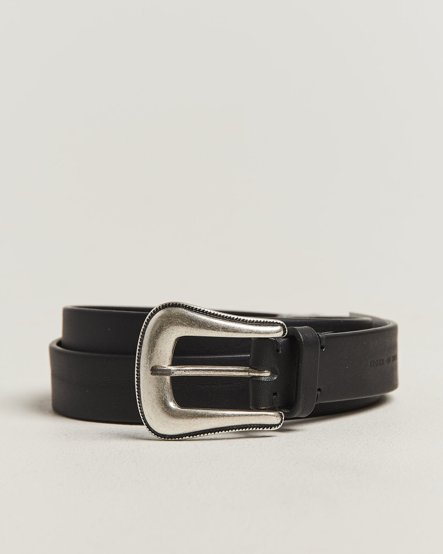 Herren | Gürtel | Tiger of Sweden | Ecus Leather Western Belt Black