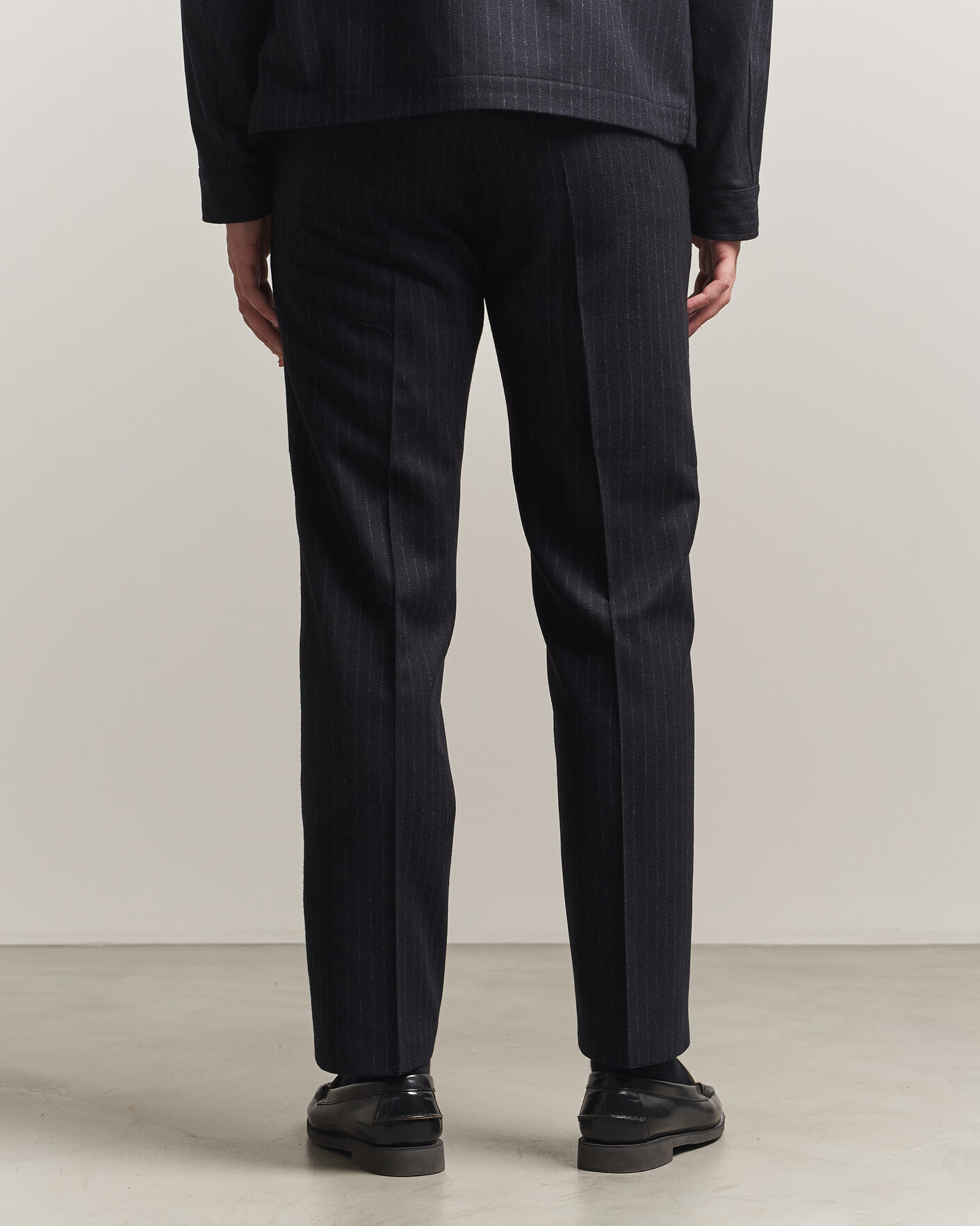 Herren | Hosen | Tiger of Sweden | Tense Wool Pleated Pinstriped Trousers Blue Function
