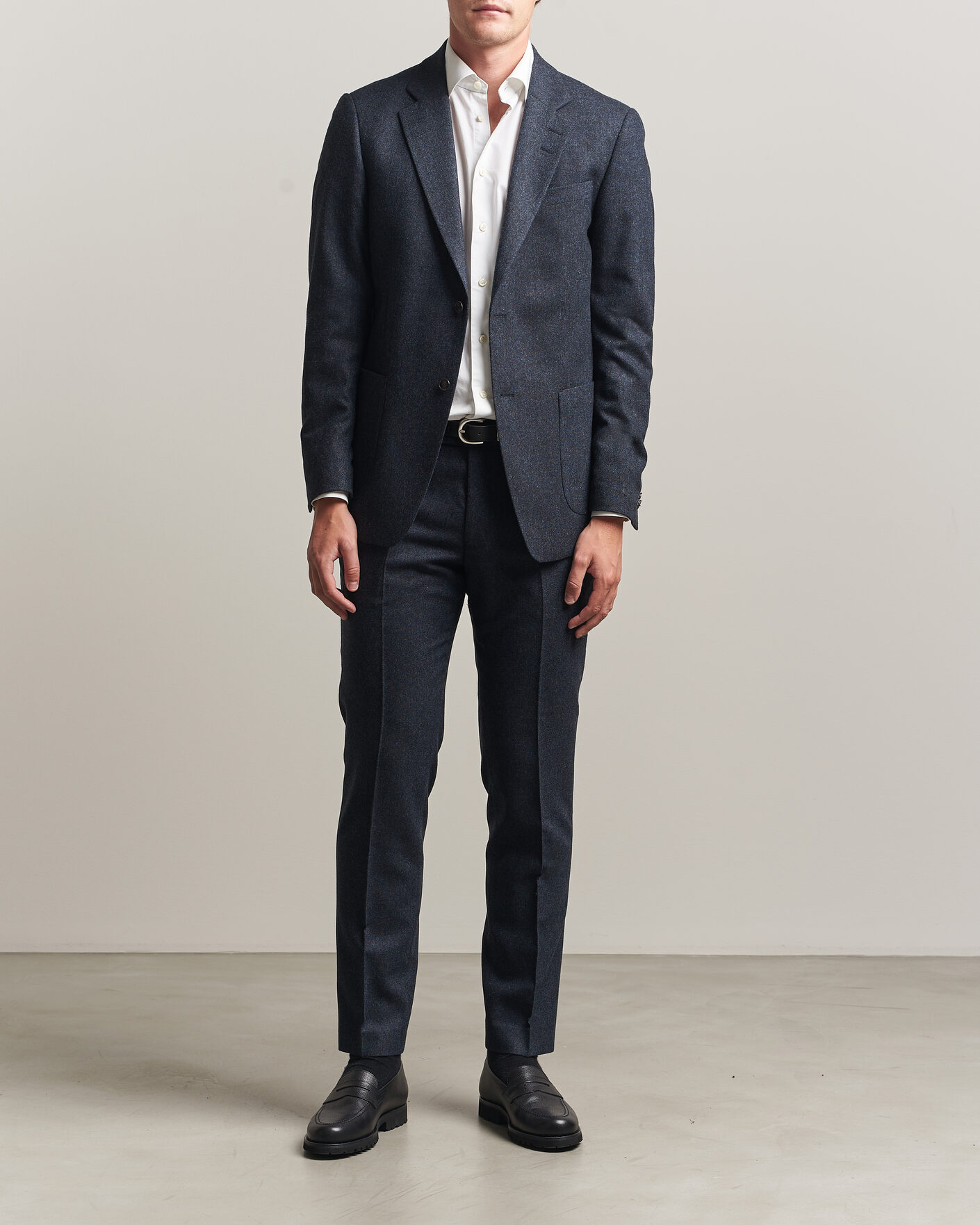 Herren | Hosen | Tiger of Sweden | Tenuta Wool Flannel Suit Trousers Midnight Blue