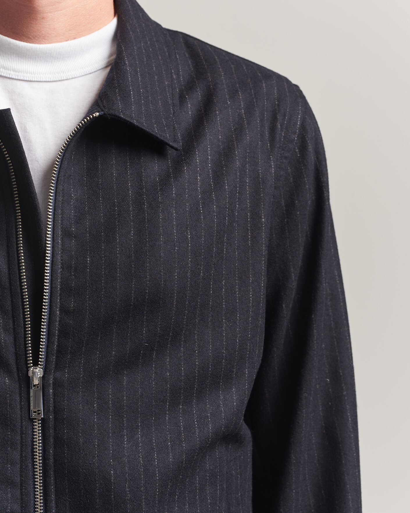 Herren | Jacken | Tiger of Sweden | Barnaby Wool Pinstriped Shirt Jacket Blue Function