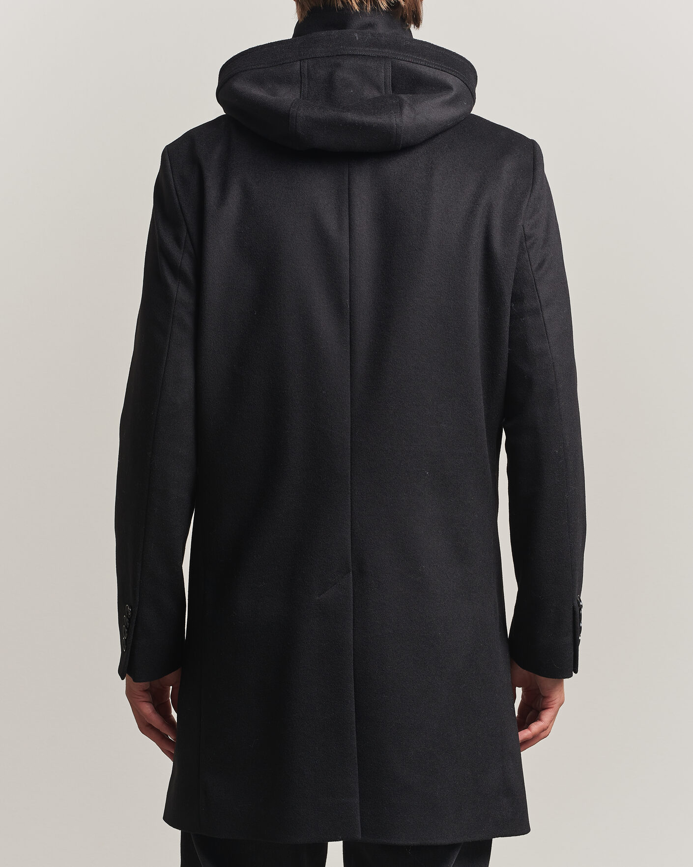Herren | Jacken | Tiger of Sweden | Aleric Wool/Cashmere Hooded Coat Black