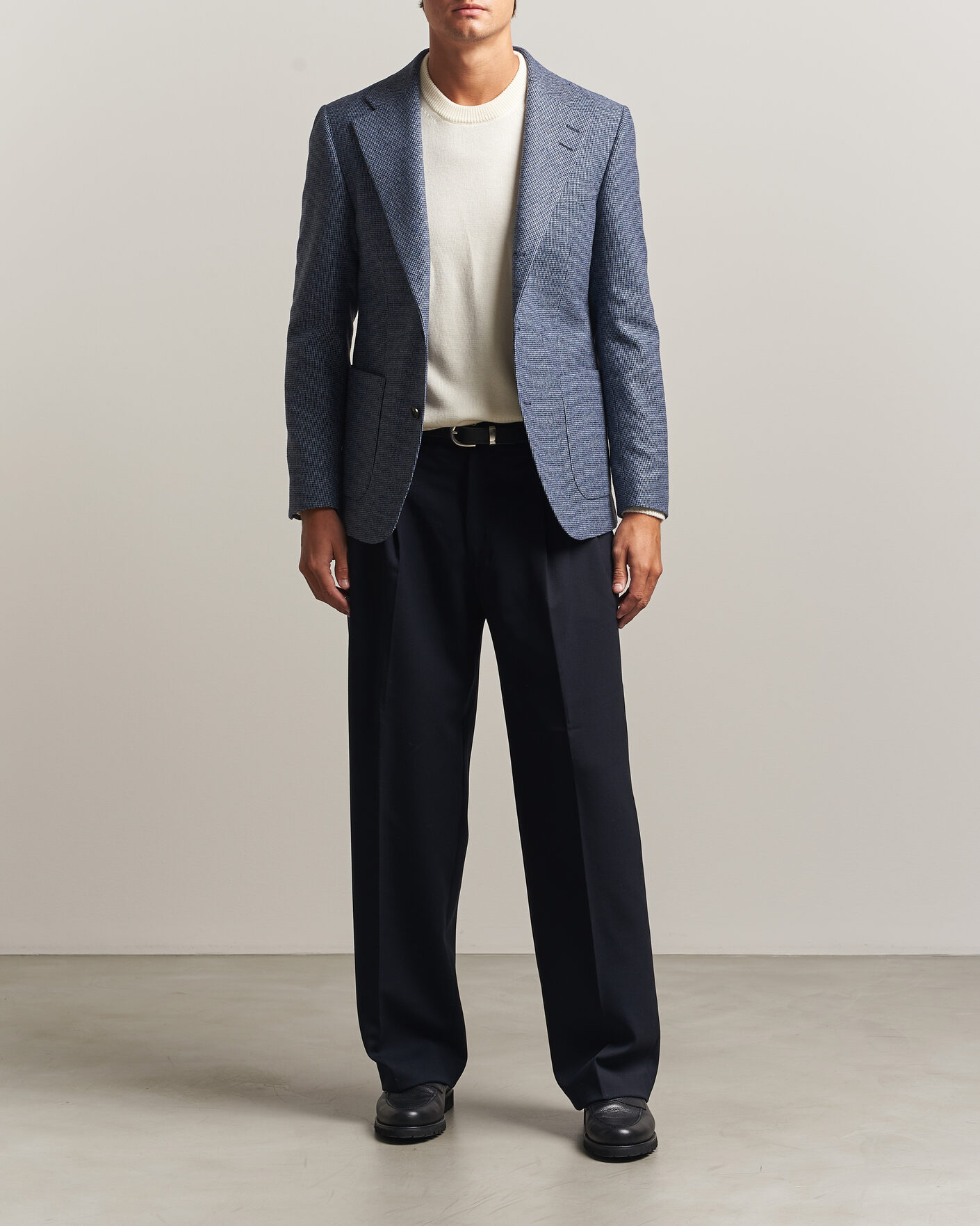 Herren | Sakkos | Tiger of Sweden | Easer Wool Pepita Blazer Iron Haze