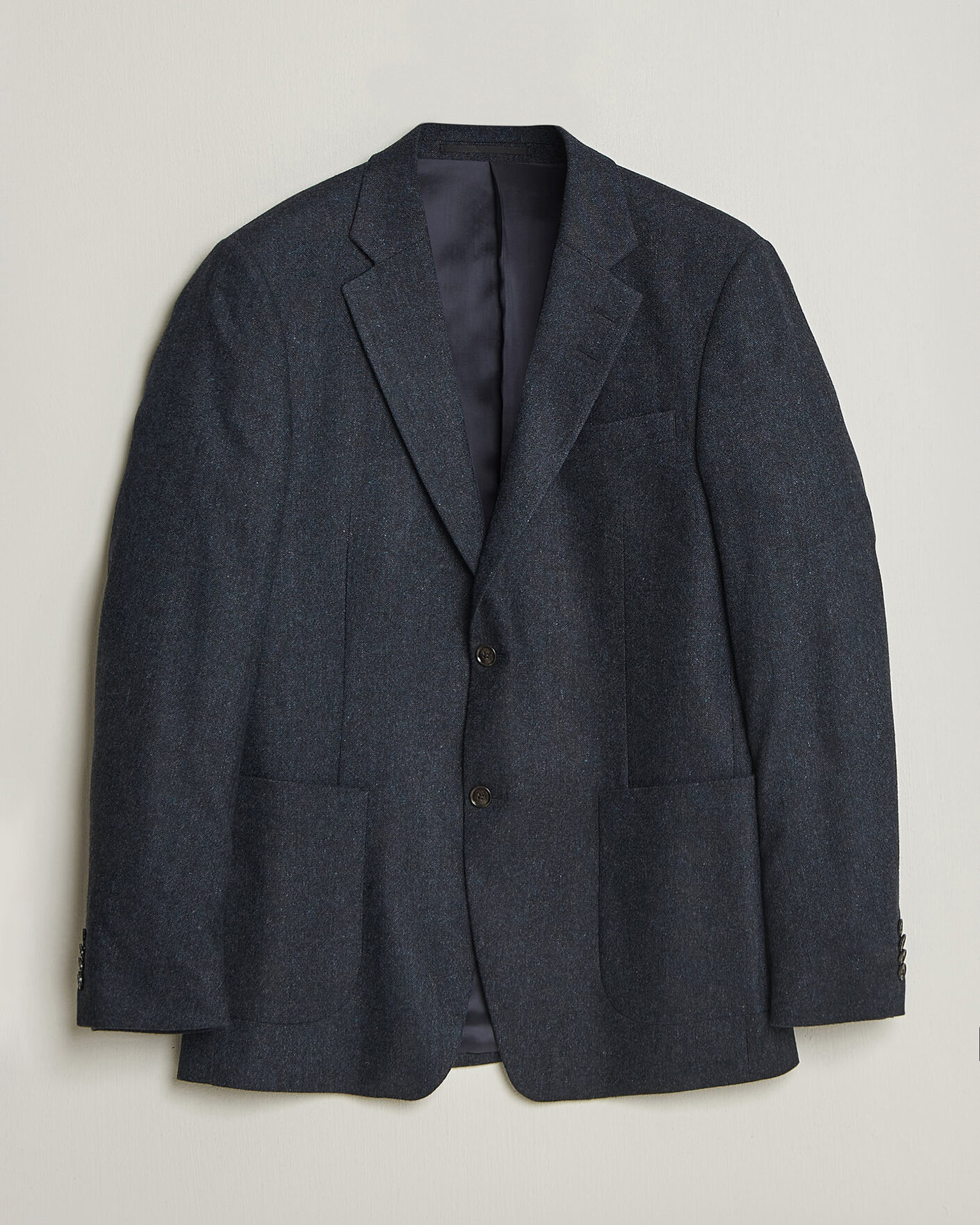 Herren | Sakkos | Tiger of Sweden | Justin Wool Flannel Suit Blazer Midnight Blue