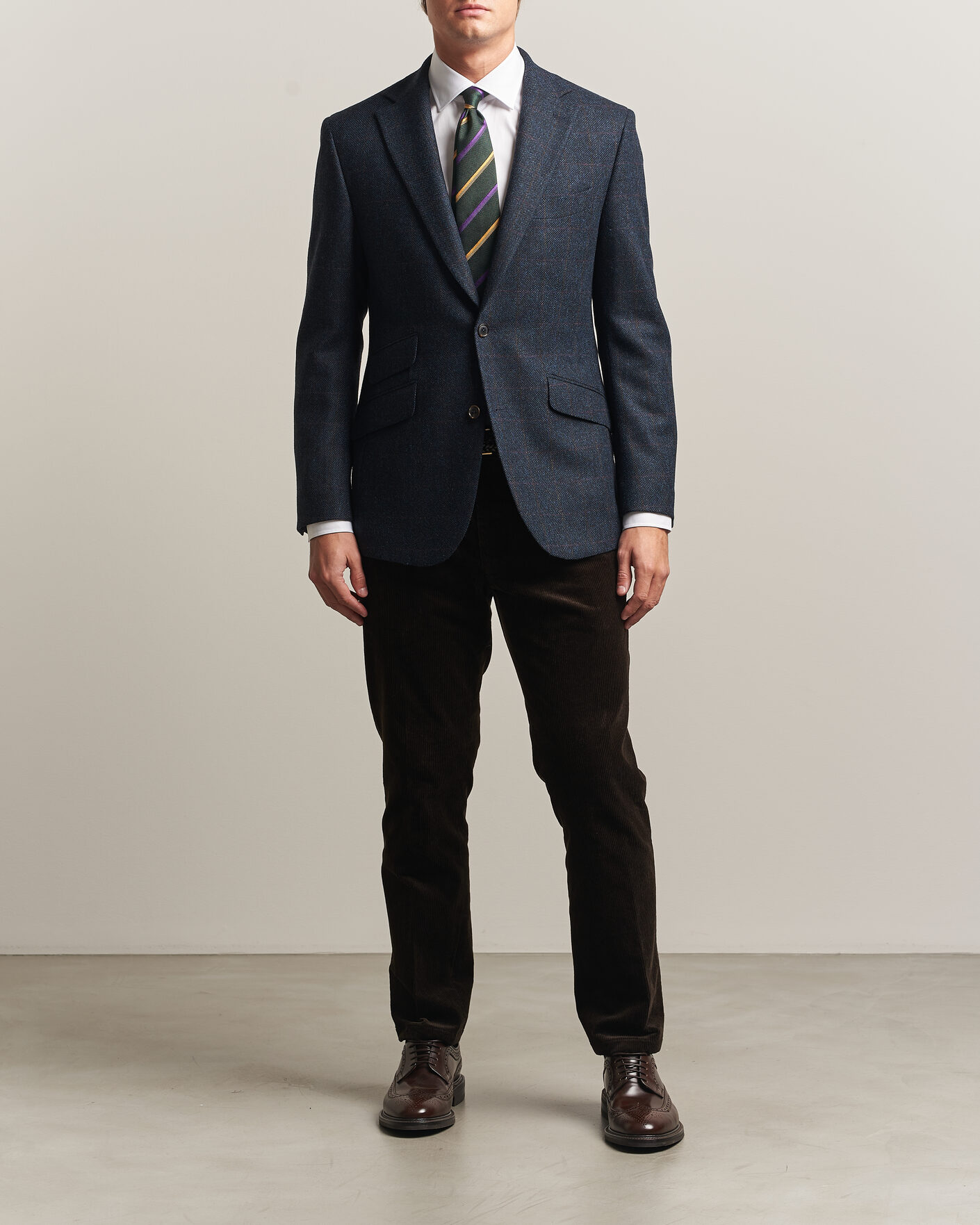 Herren | Sakkos | Walker Slater | Edward Lambswool Windowpane Blazer Navy