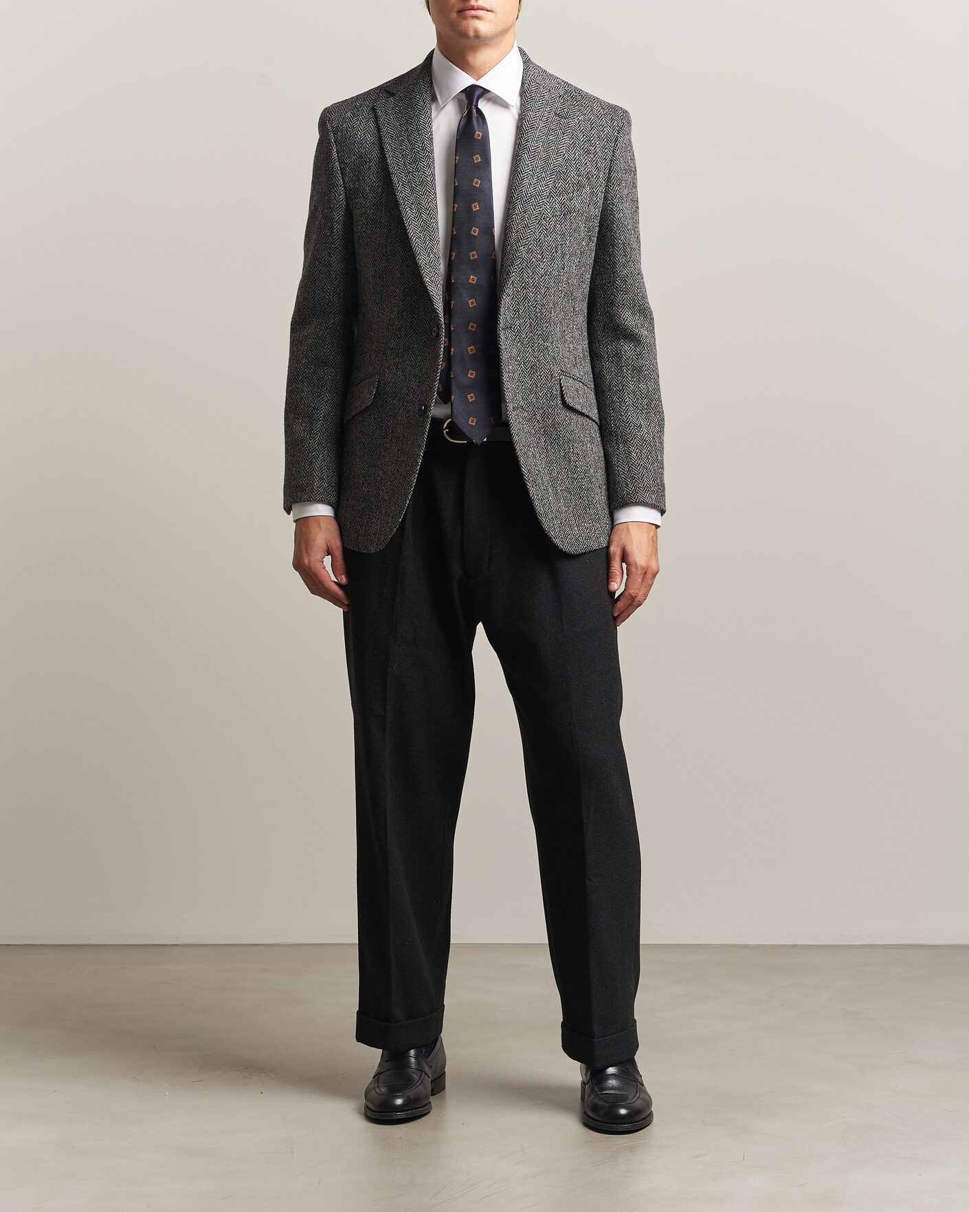 Herren | Sakkos | Walker Slater | Edward Harris Tweed Herringbone Blazer Charcoal