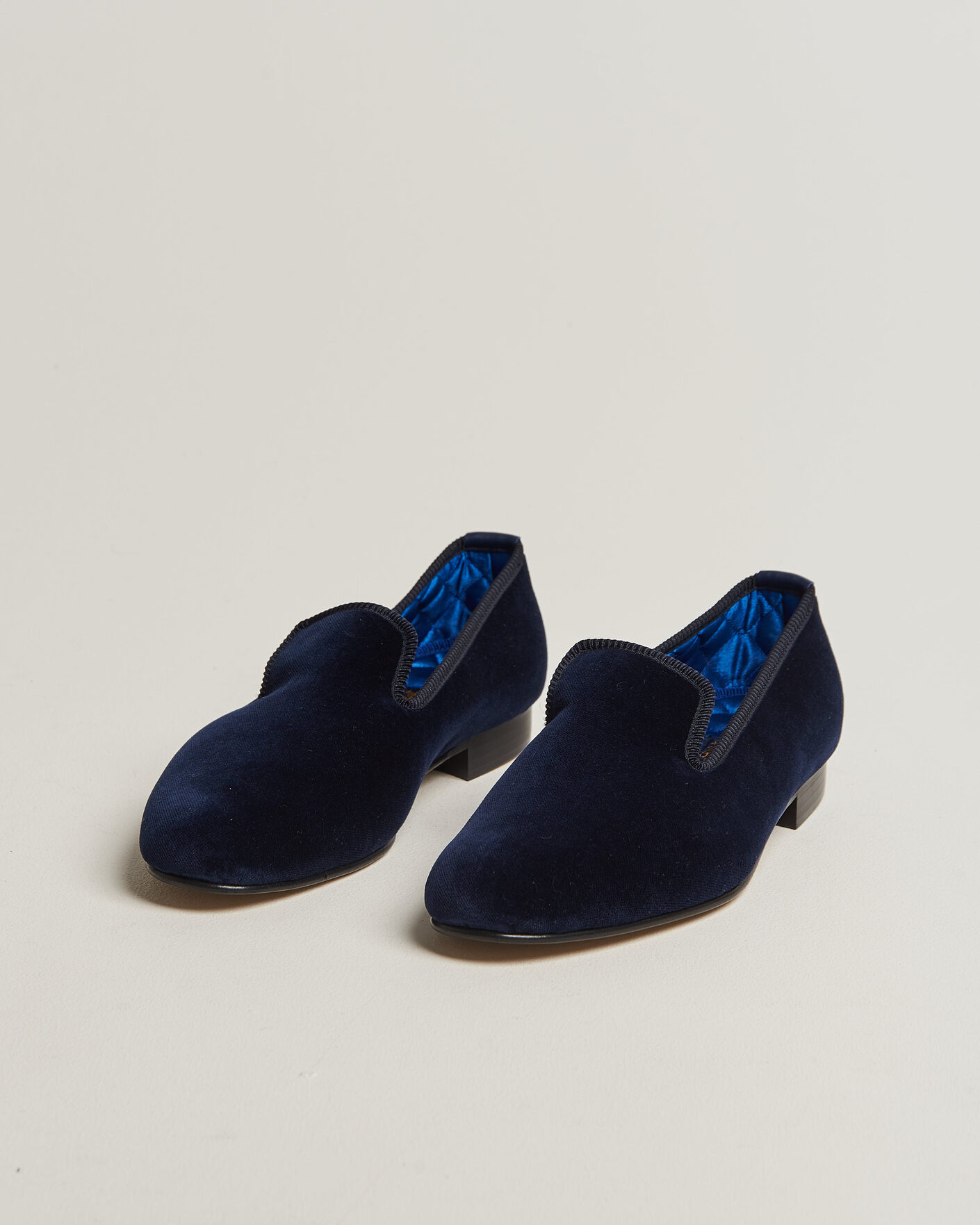 Herren | Loafer | Bowhill & Elliott | Plain Albert Pump Navy Velvet