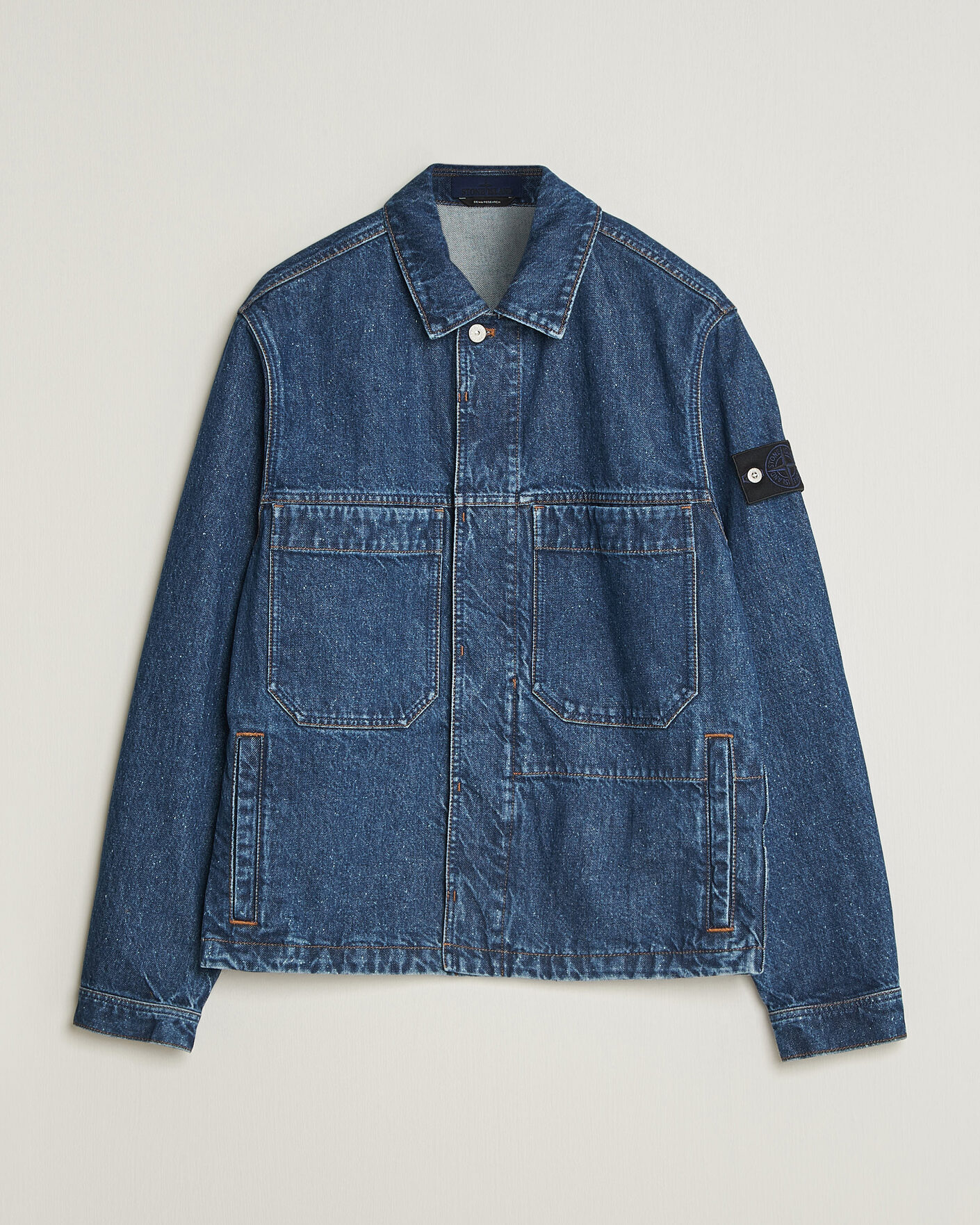 Herren | Jacken | Stone Island | Indigo Denim Coach Jacket Blue Medium Wash
