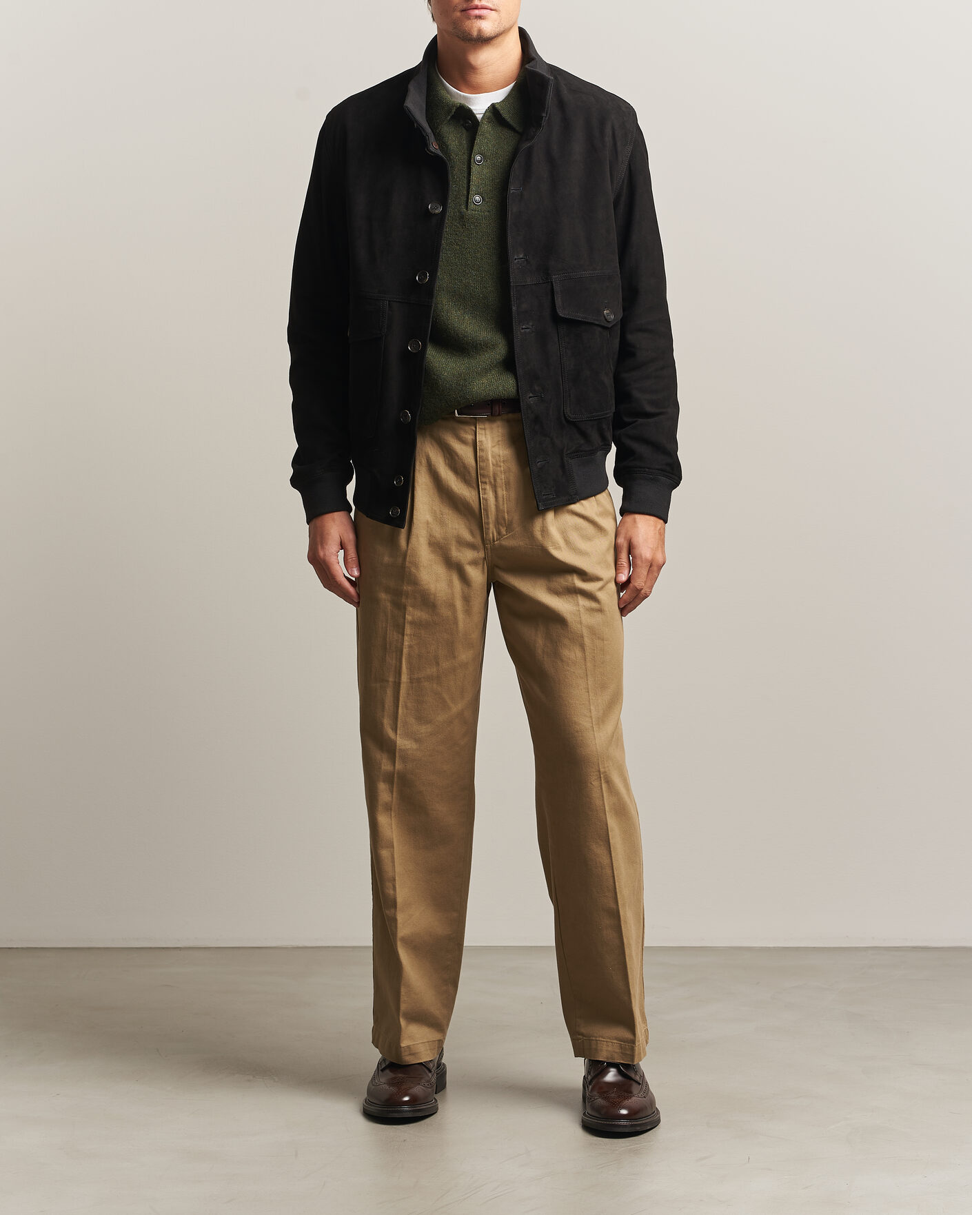 Herren | Jacken | Baracuta | Suede Blouson Jacket Black