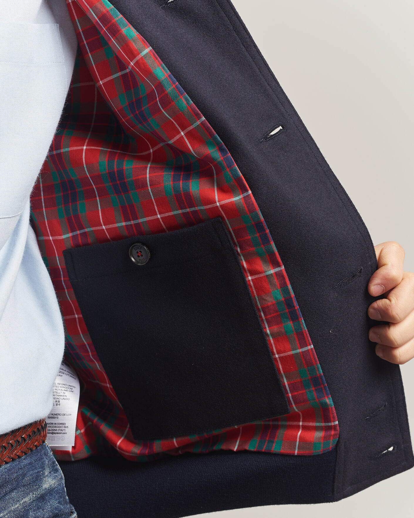 Herren | Jacken | Baracuta | Melton Wool Blouson Jacket Deep Blue