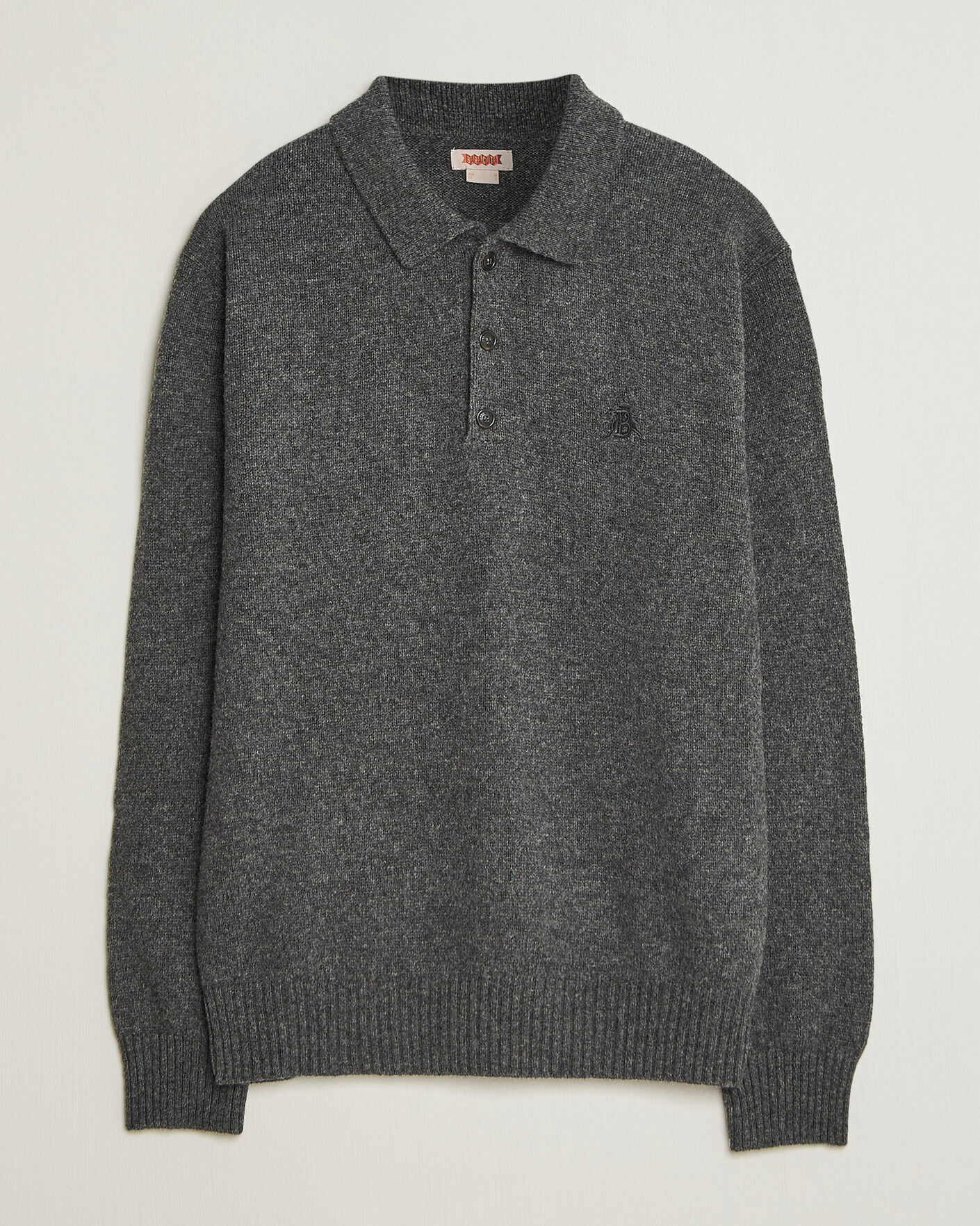 Herren | Pullover | Baracuta | Shetland Polo Mid Grey