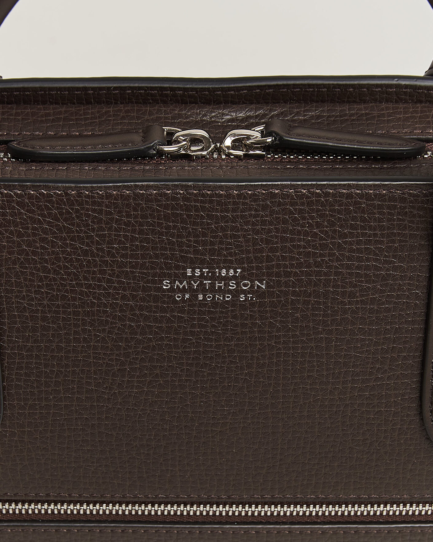 Herren | Taschen | Smythson | Ludlow Ultra Slim Briefcase With Zip Front Dark Brown