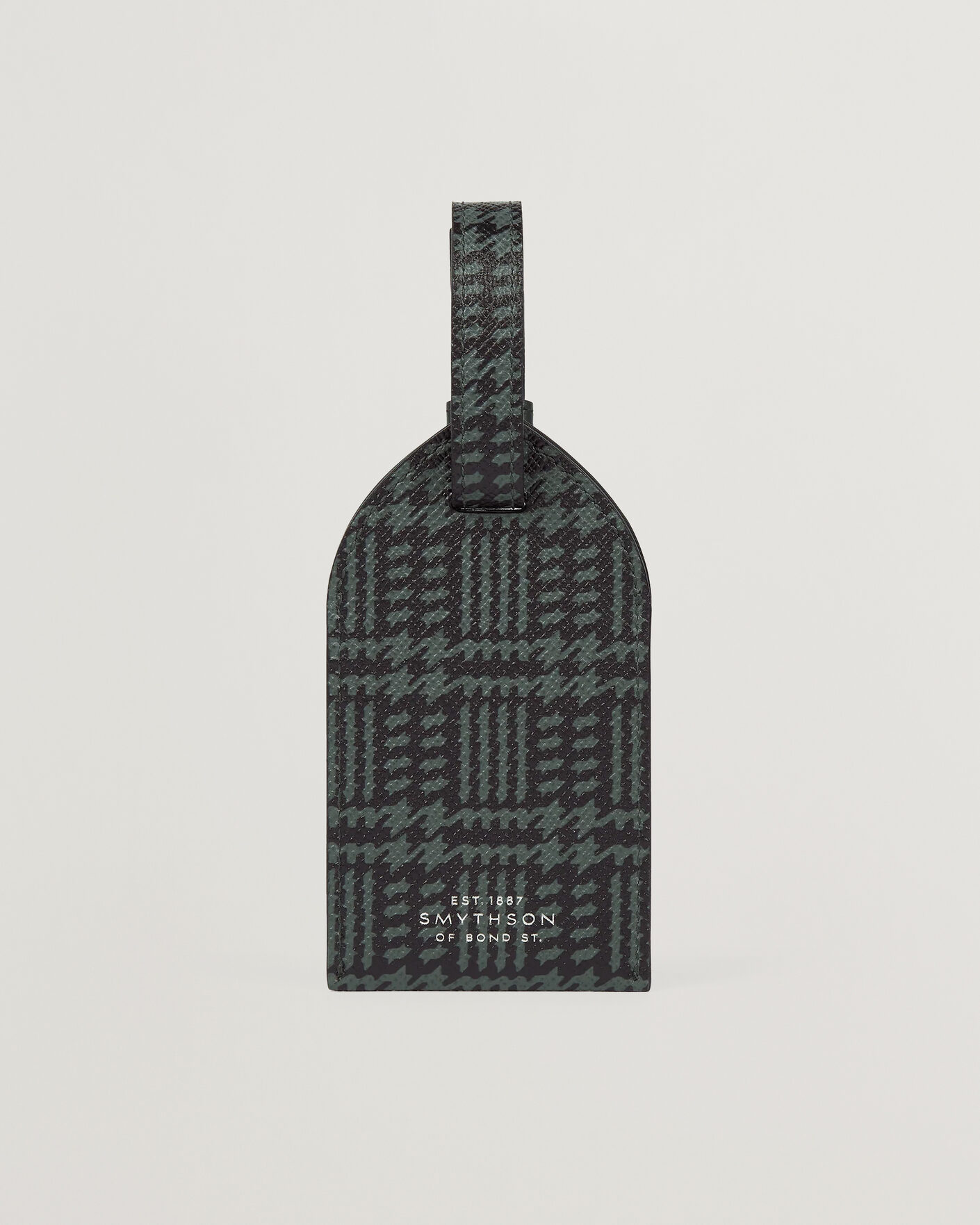 Herren | Für das Zuhause | Smythson | Panama Tweed Luggage Tag Slate Green