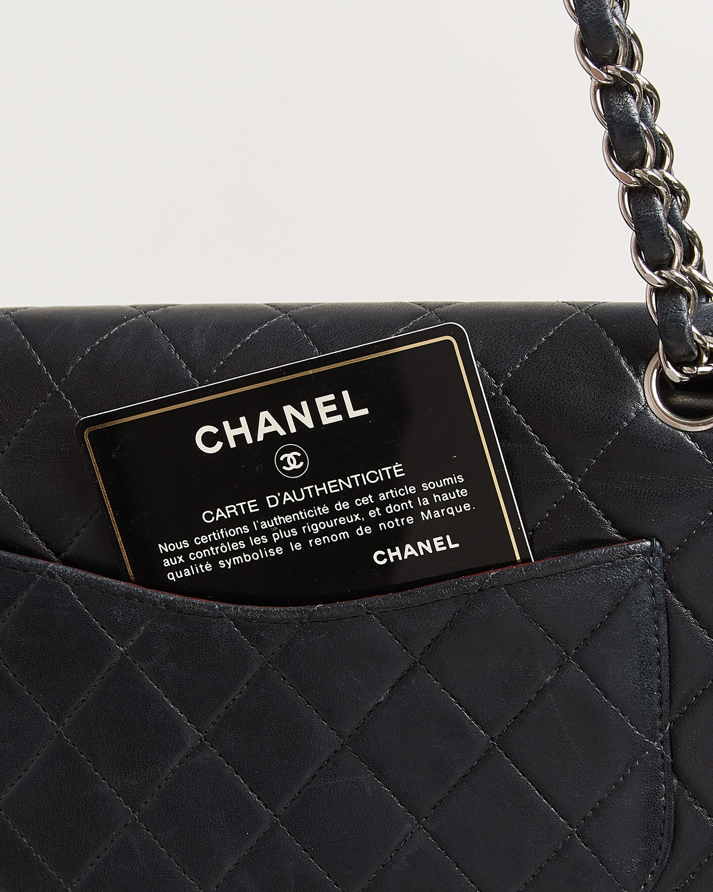 Herren | Pre-Owned & Vintage Bags | Chanel Pre-Owned | Classic Medium Double Flap Bag Lambskin Black
