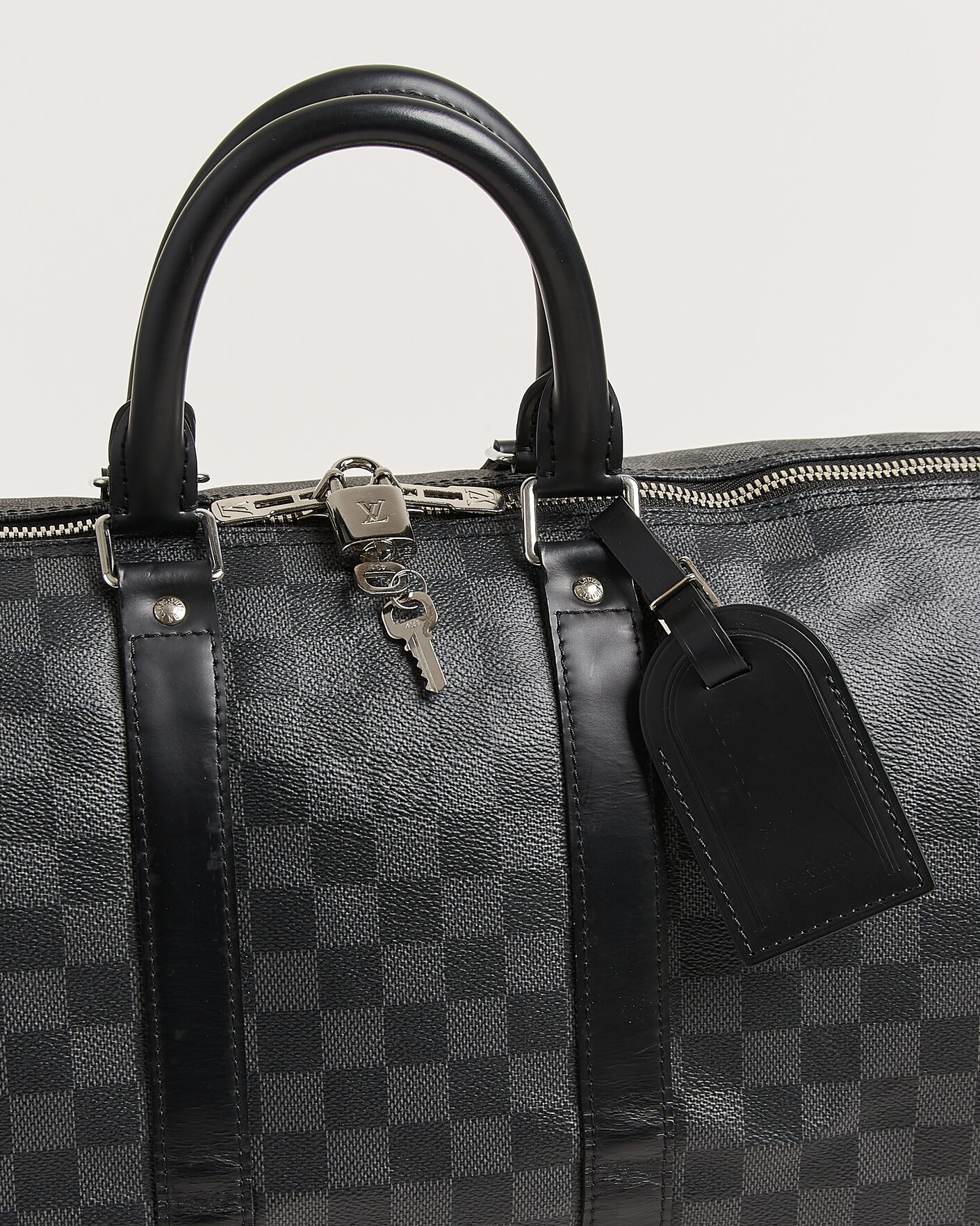 Herren | Pre-Owned & Vintage Bags | Louis Vuitton Pre-Owned | Keepall 45 Bandouliére Damier graphite