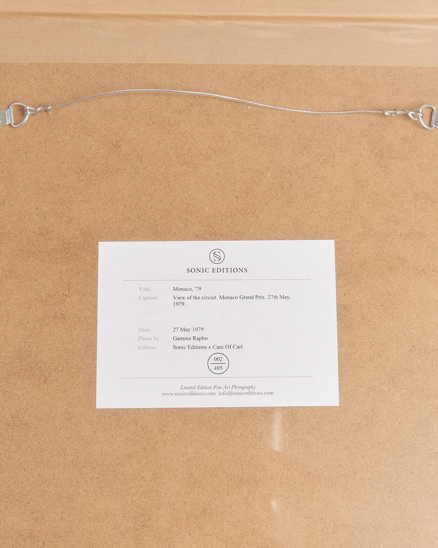 Herren | Bilder | Sonic Editions | Framed Monaco, '79